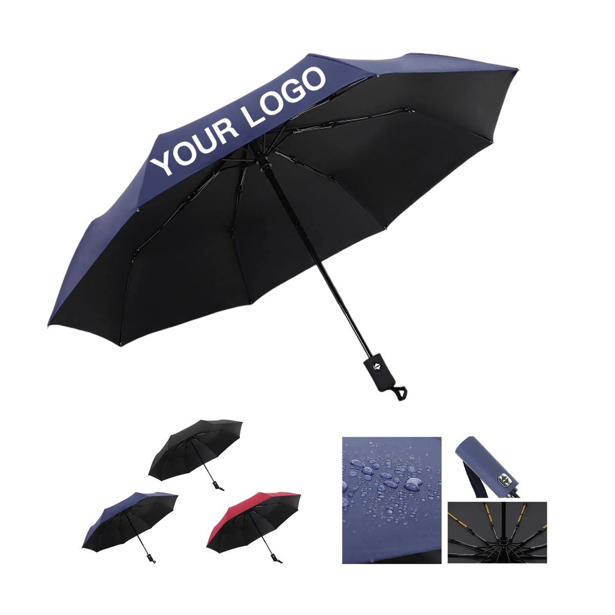 Pongee Inverted Umbrella with 46 Inch Wide Arc 2