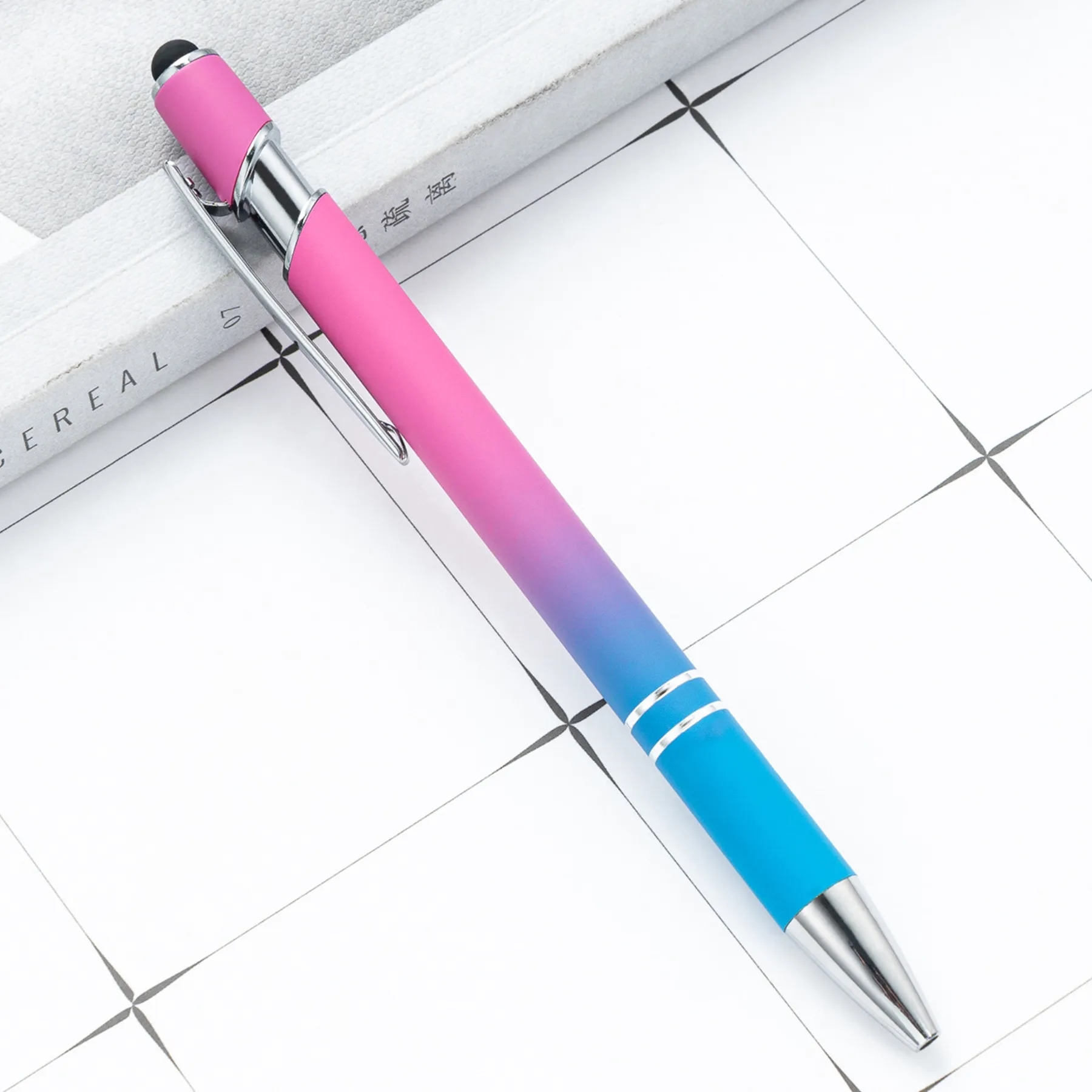 2 in 1 Gradient Metal Stylus Ballpoint Pen 8