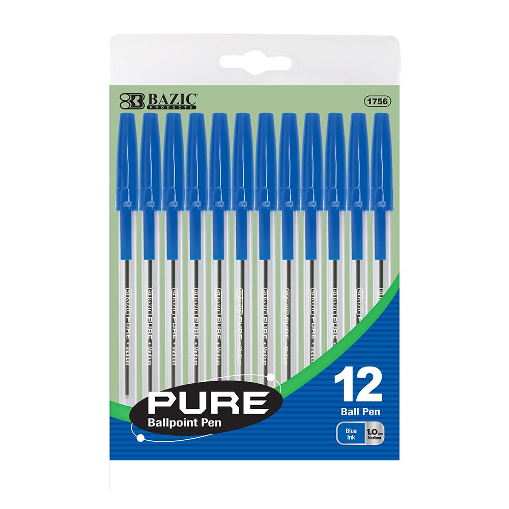 Ballpoint Pens - 12 Count Blue Medium 2