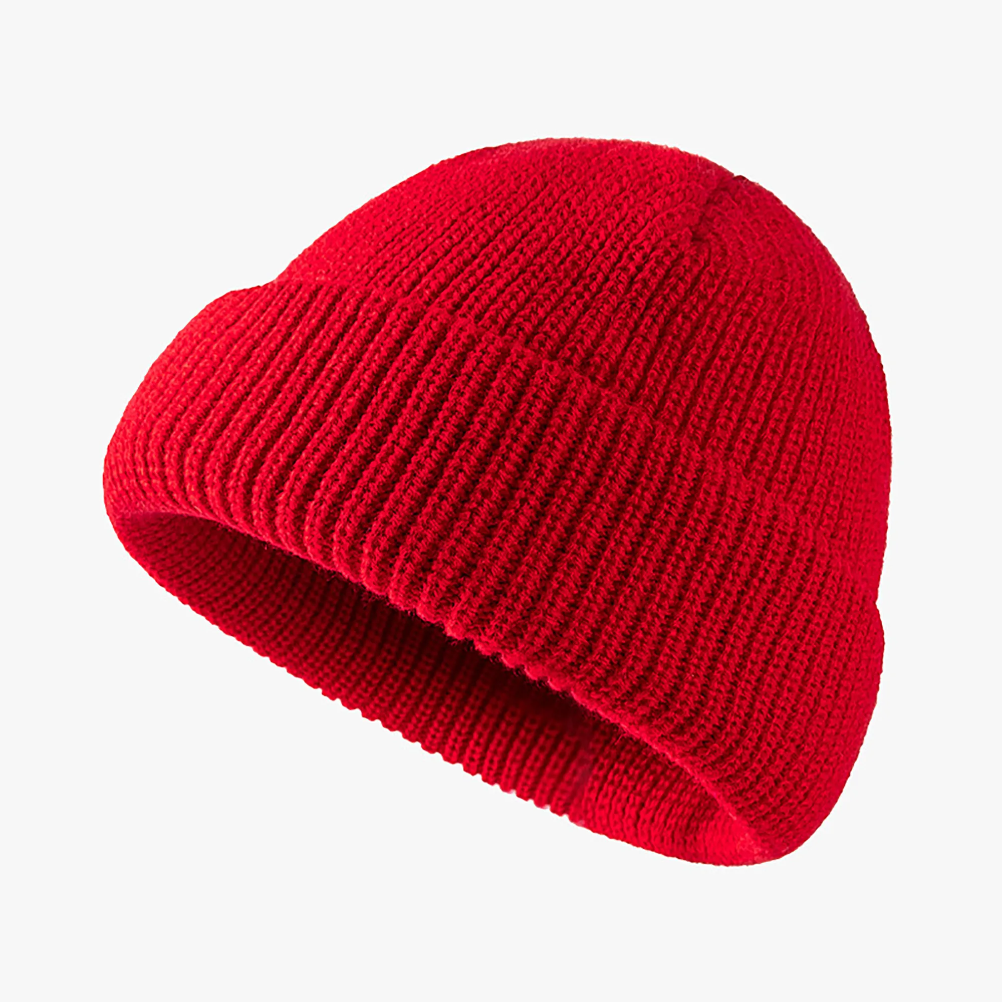 Warm Soft Knitted Beanie Hat Solid Color Premium Cuffed Knit 7