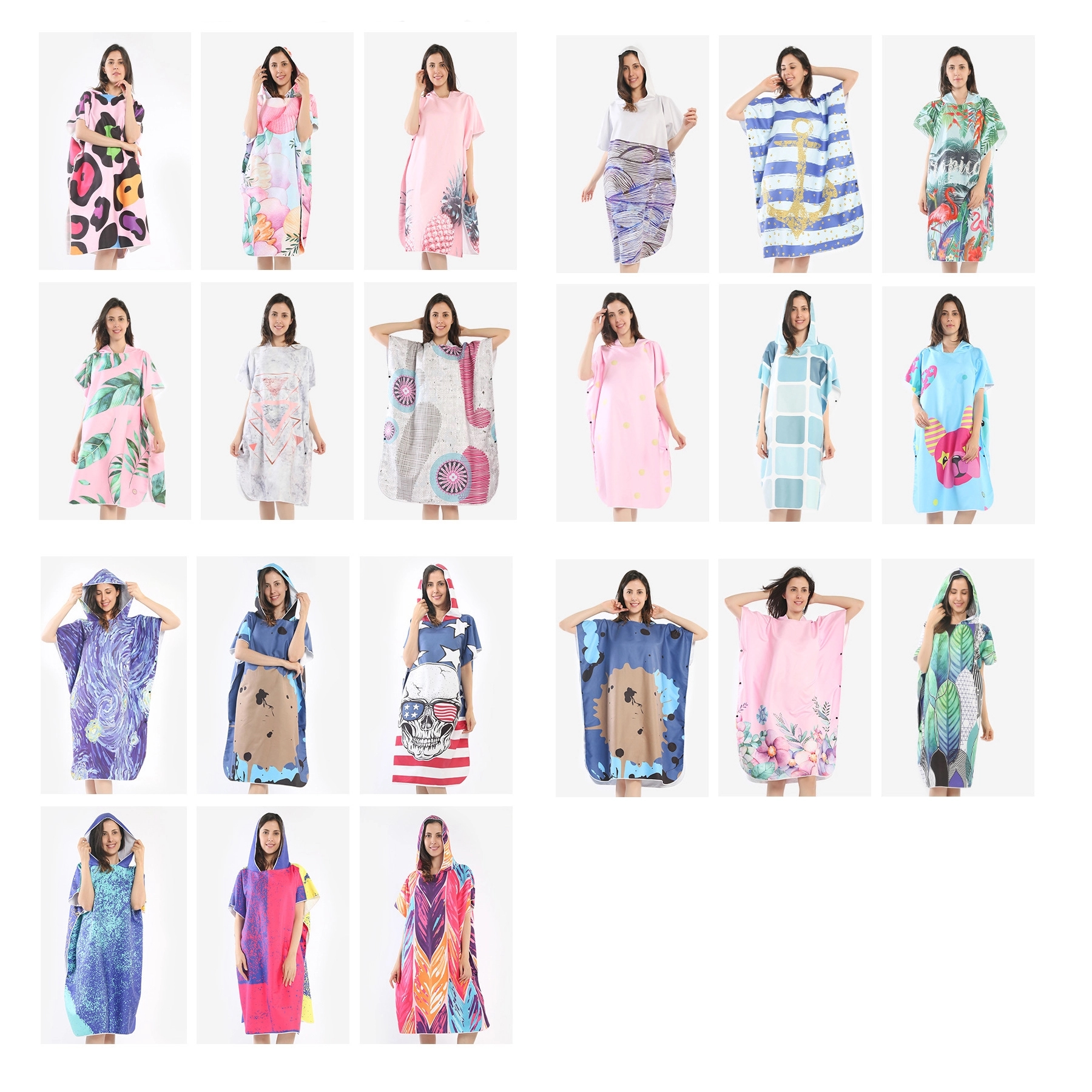 Surf Poncho Changing Beach Towel Robe With Hood 2