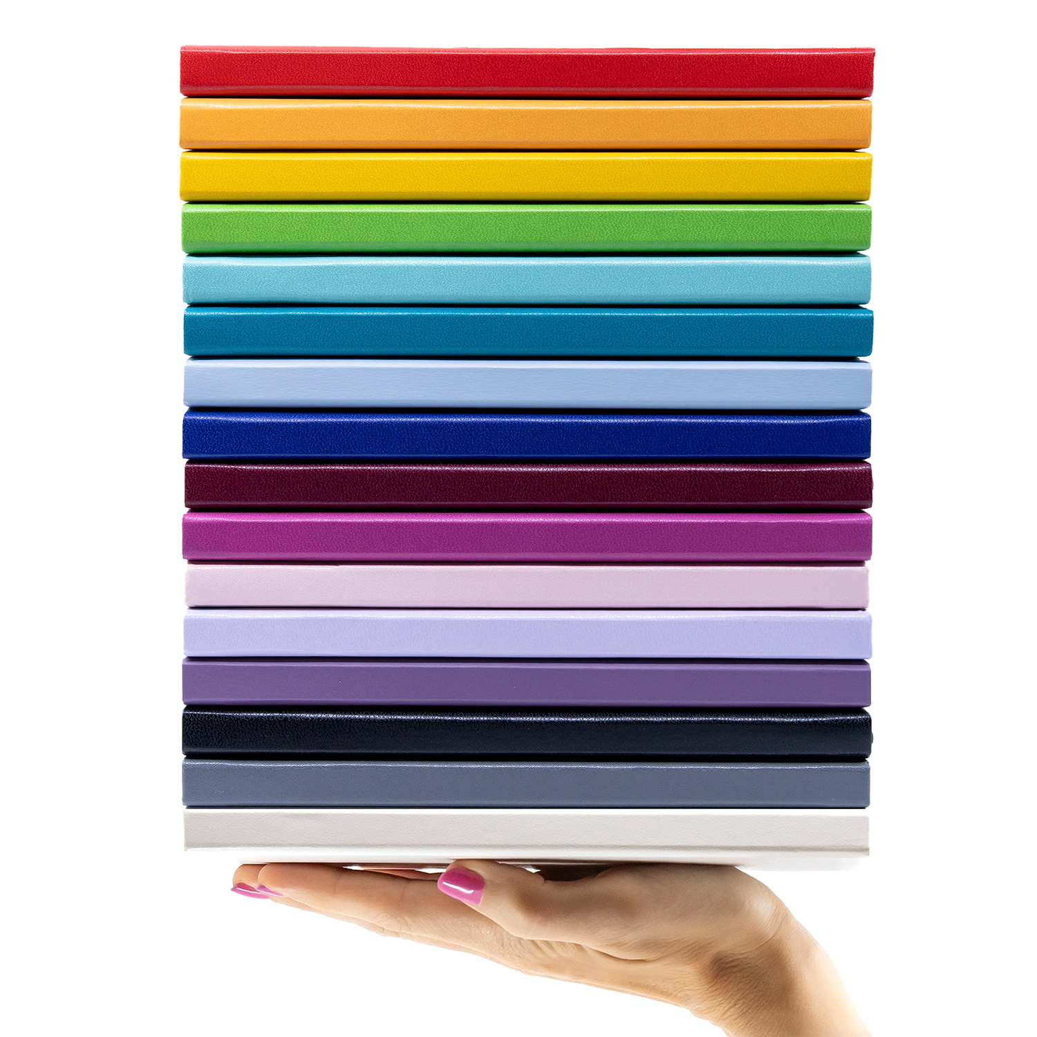 PAPERAGE® Executive Leather Hard Cover Lined Journal Notebook with Elastic Band Closure 6