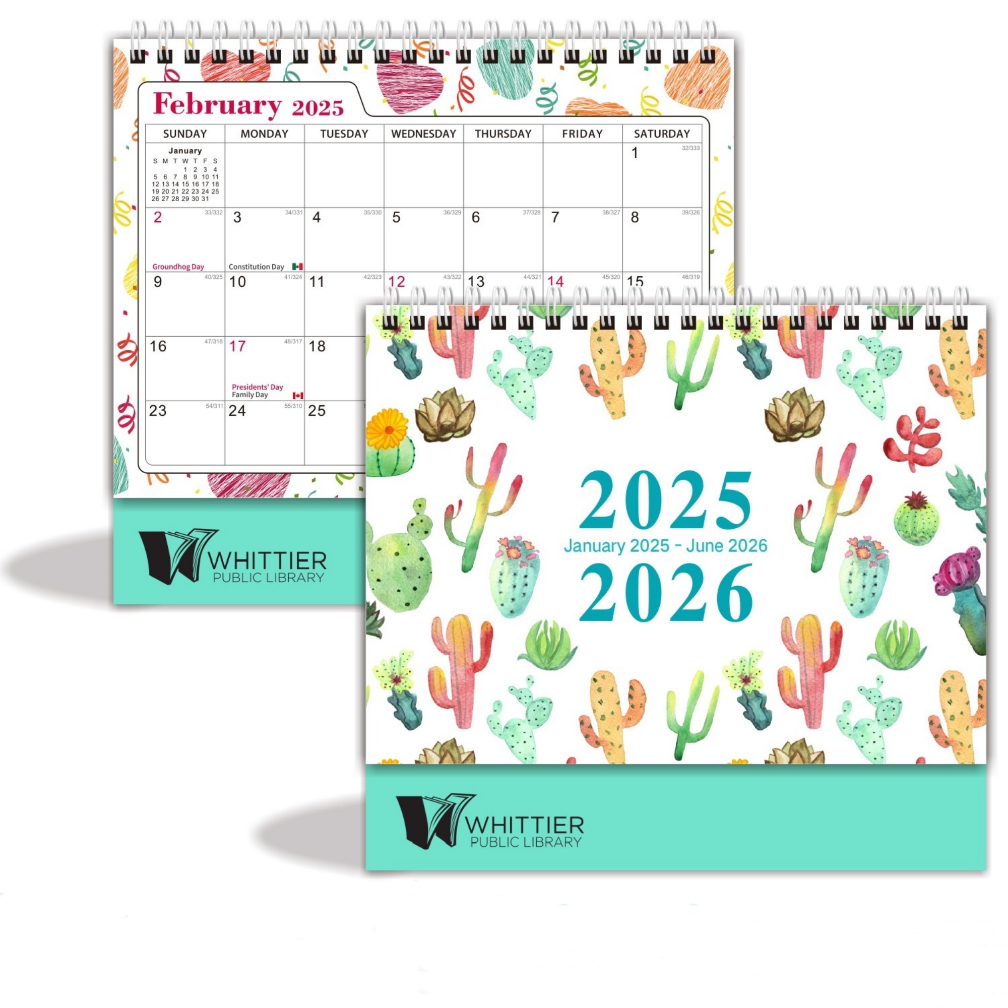 18 Months 8"*3"*7" Cactus Desk Calendar From Jan 2025 To June 2026