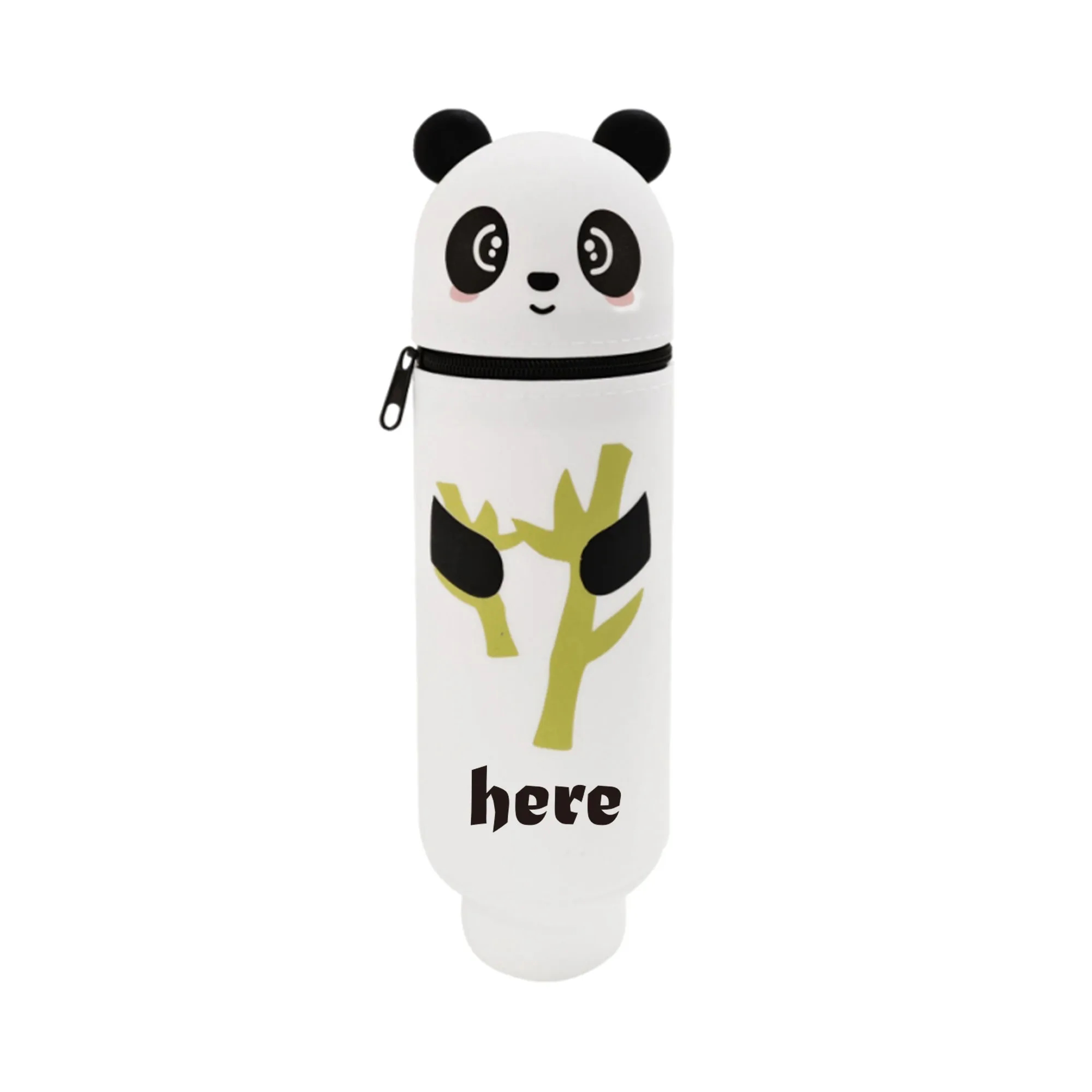Cute Panda Silicone Pencil Case Stationery Pouch