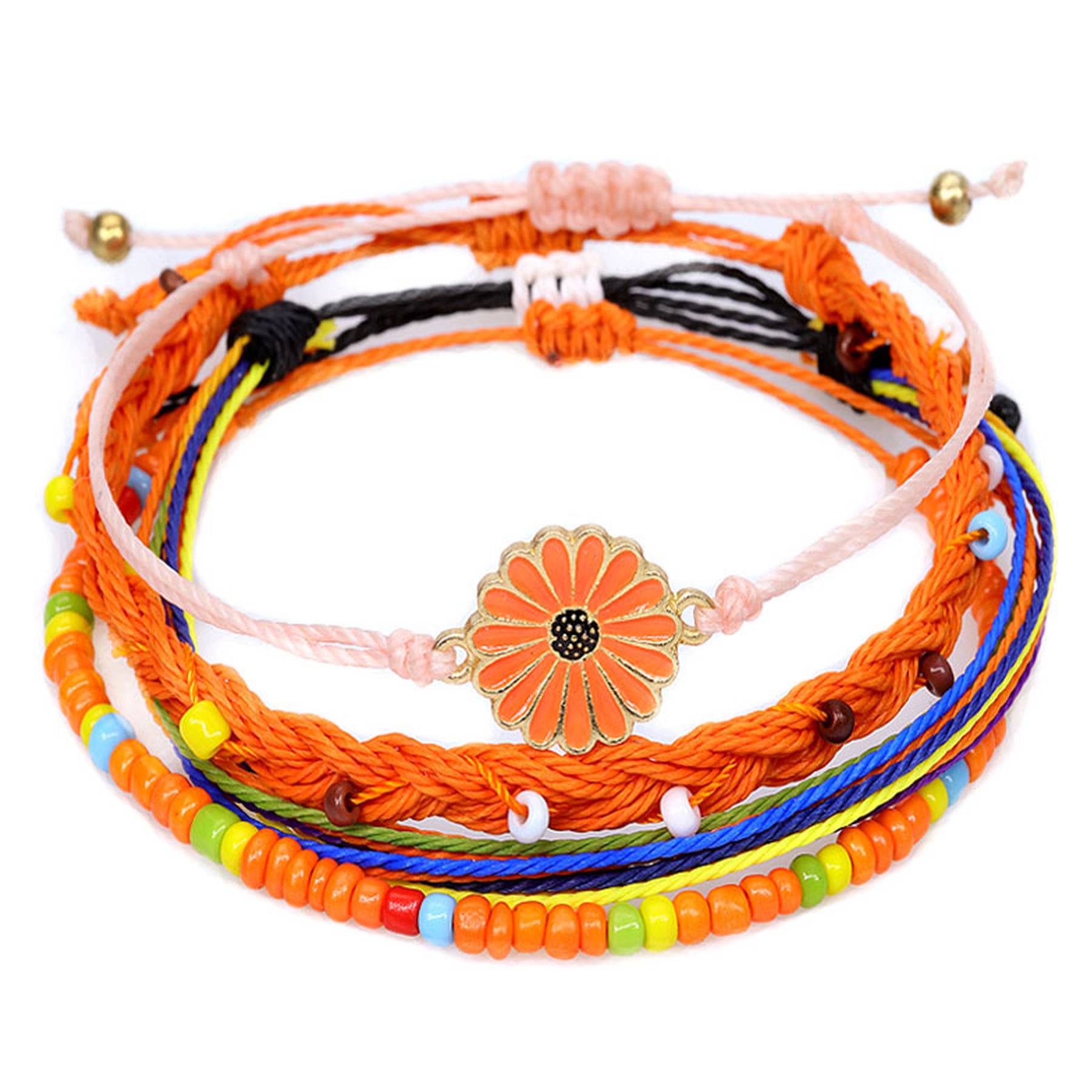 Nickel Chrysanthemum hand-beaded bracelet 6