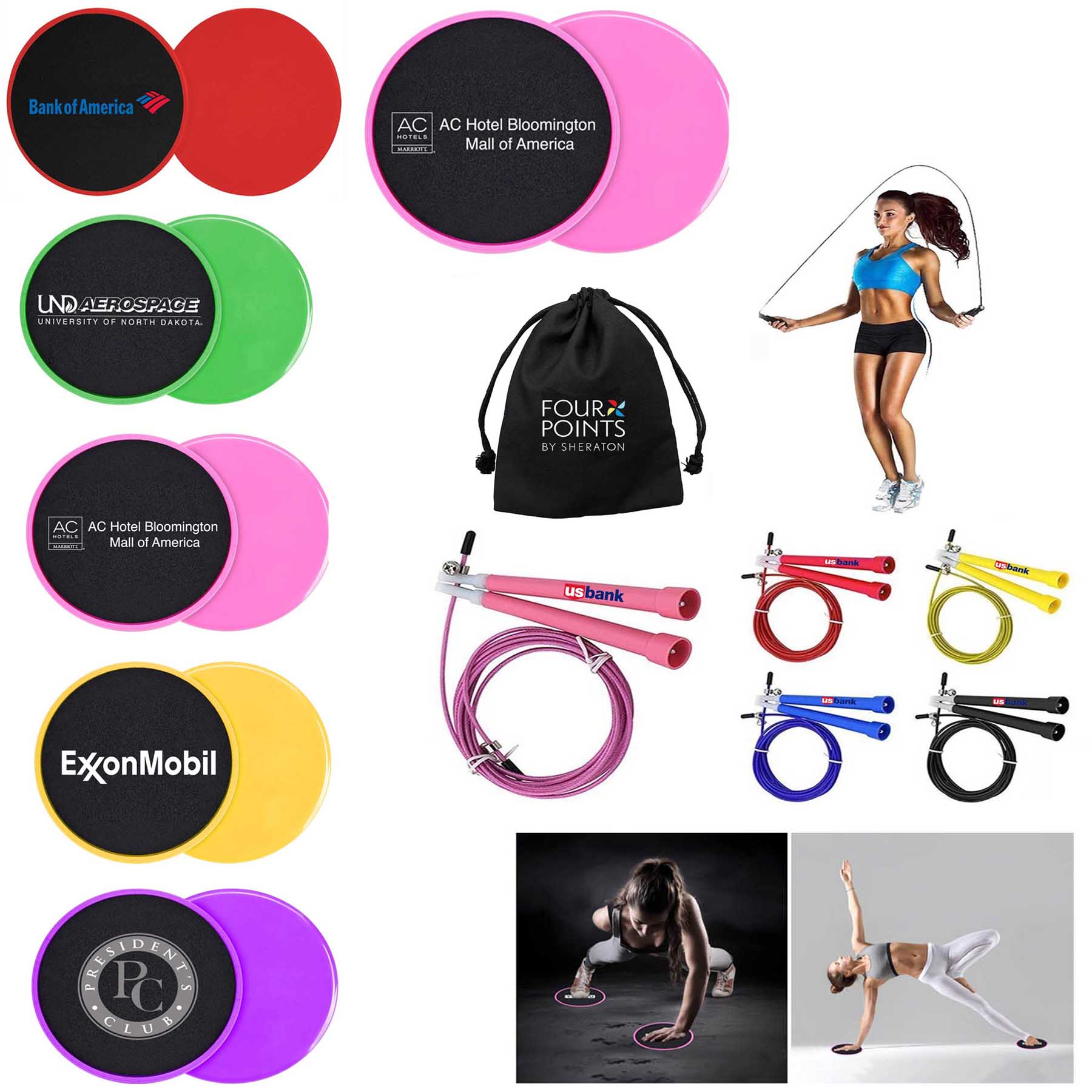 iBank ® Fitness Sliders + Jump Rope 1