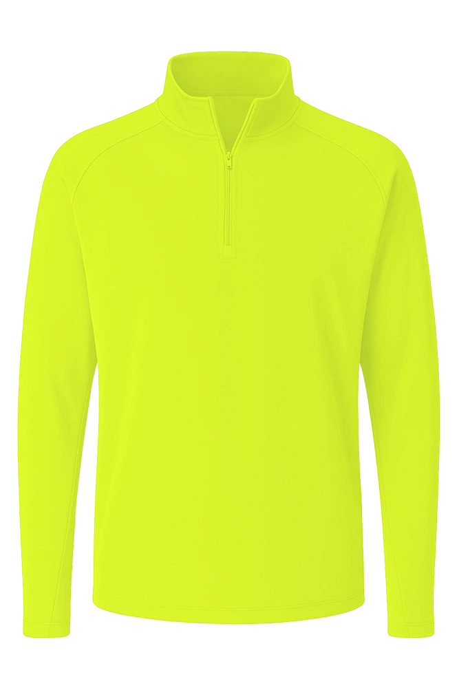 MENS WICKING SOLID 1/4 ZIP LS PULLOVER 7