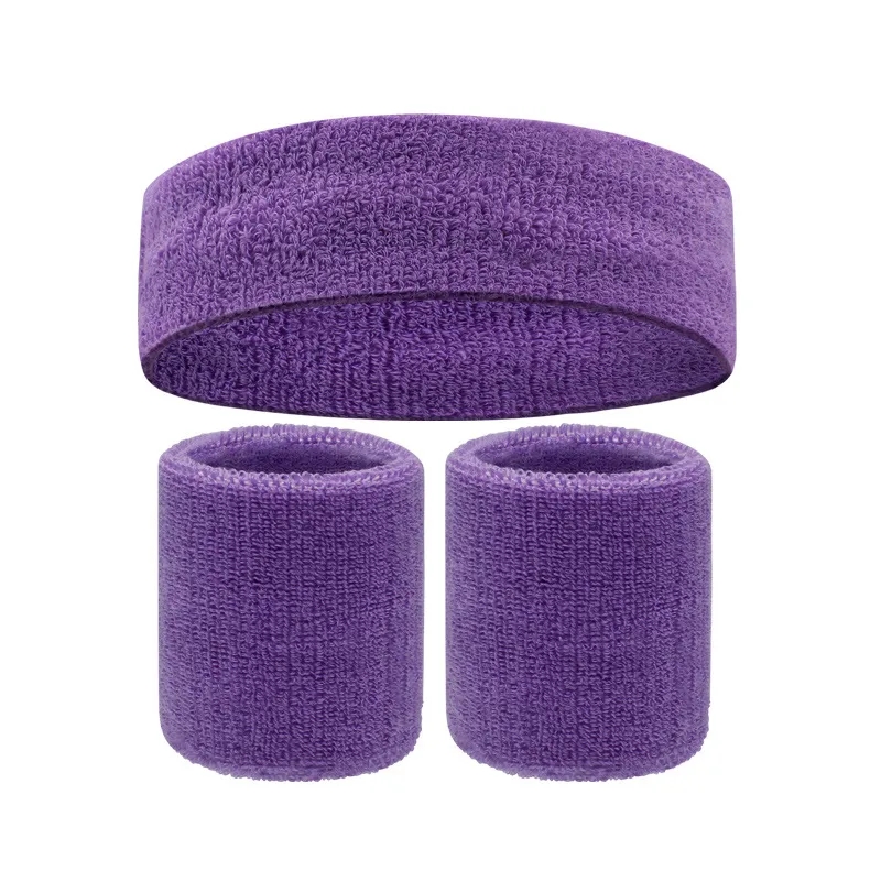 Sweatband Sports Headband Wristband Set 6