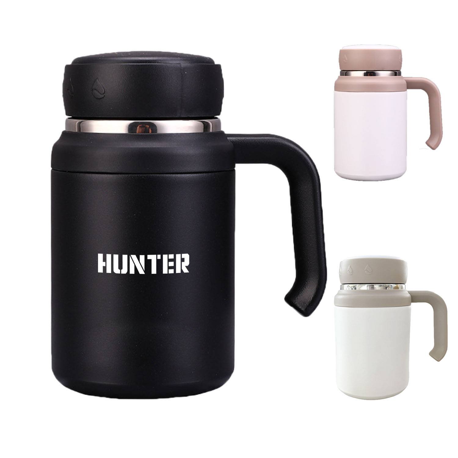 26.4oz Stainless steel office insulated cup with handle