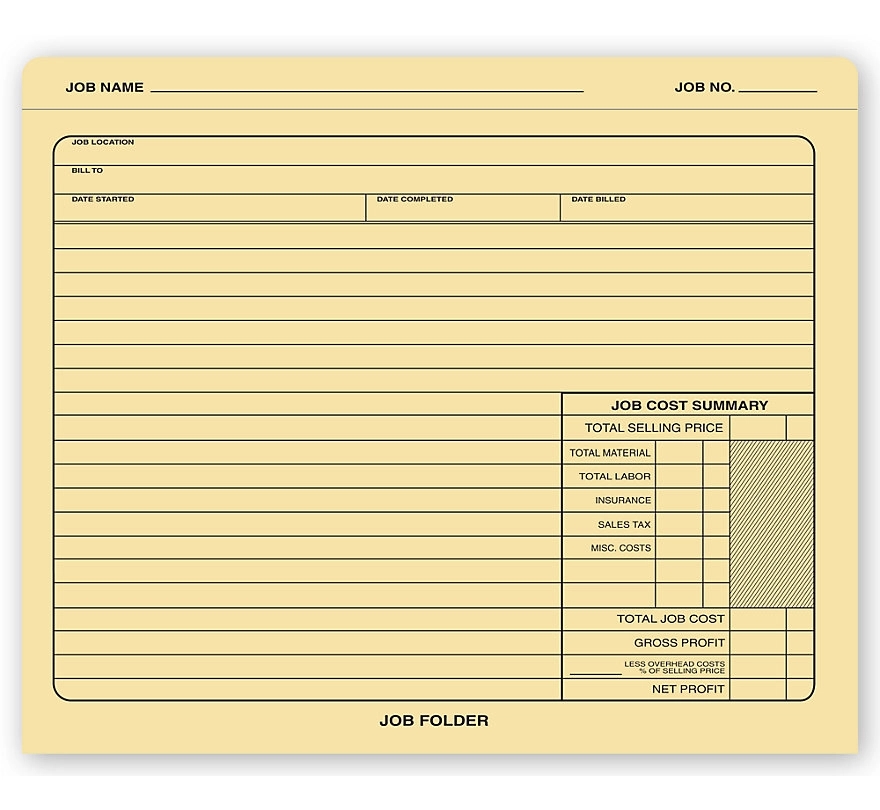 File Folders - Open Top Job Folder 1