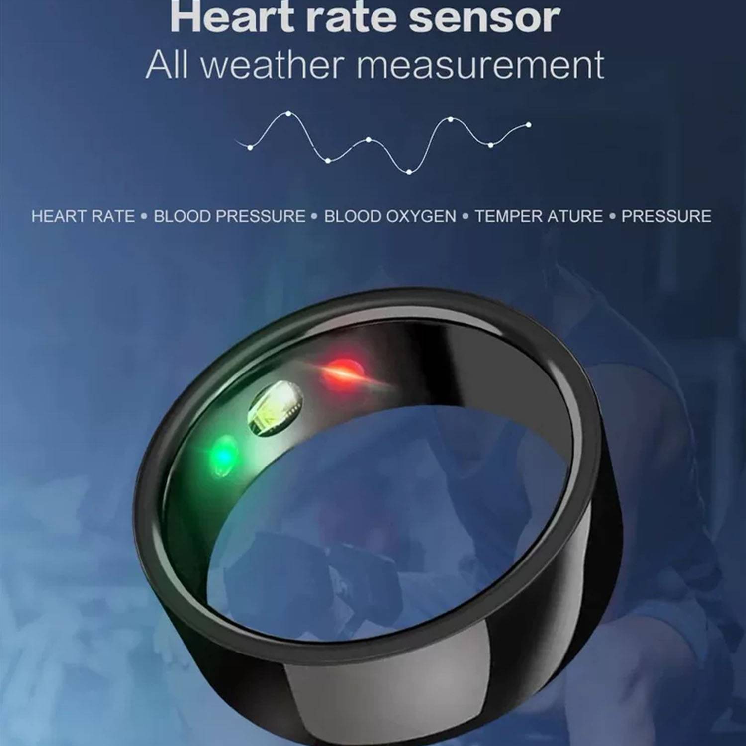Heart Rate Blood Oxygen Tracker Smart Ring 4