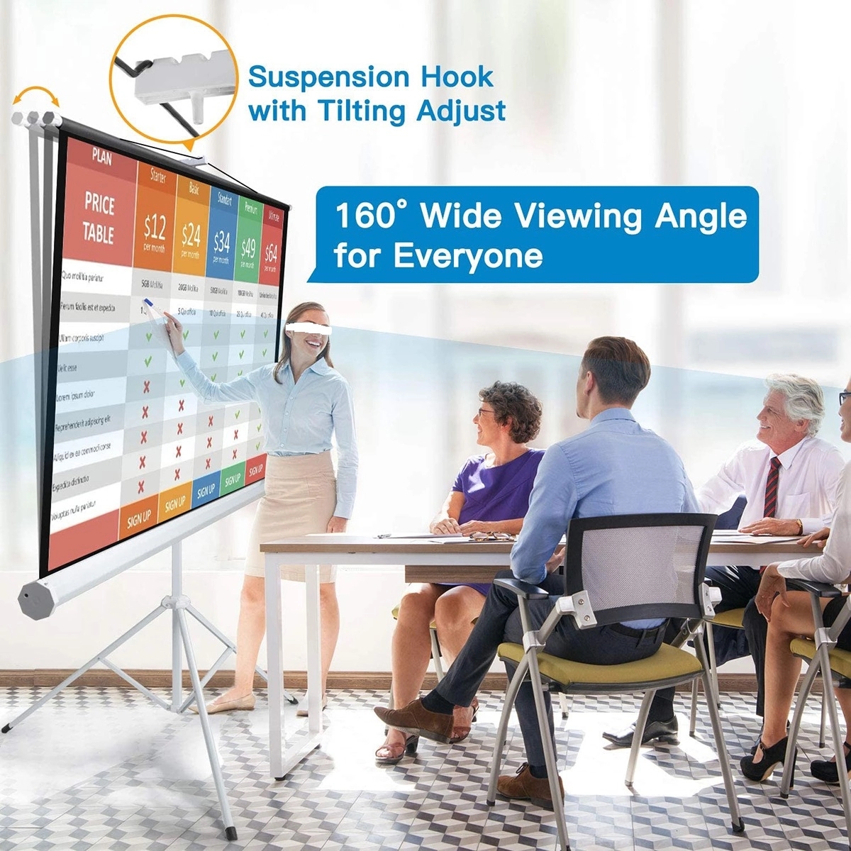 Portable Projector Screen Withtripod Stand 4