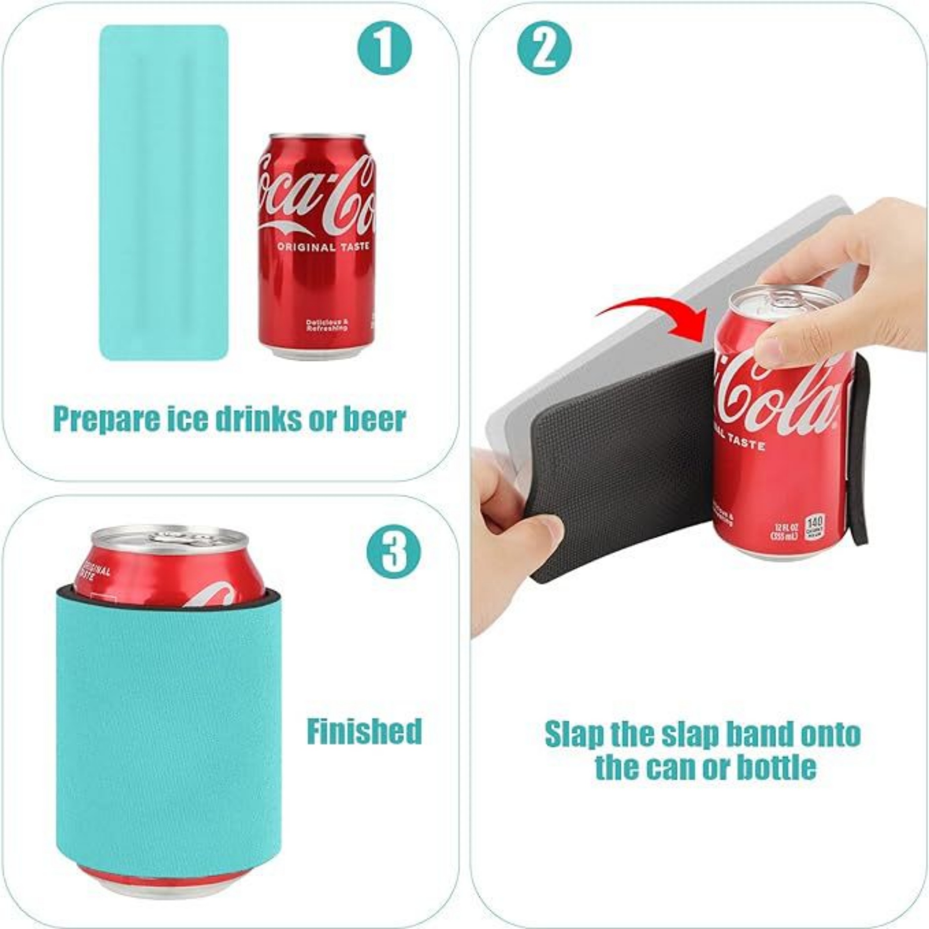 Neoprene Slap Wrap Can Cooler Sleeve Holder 5