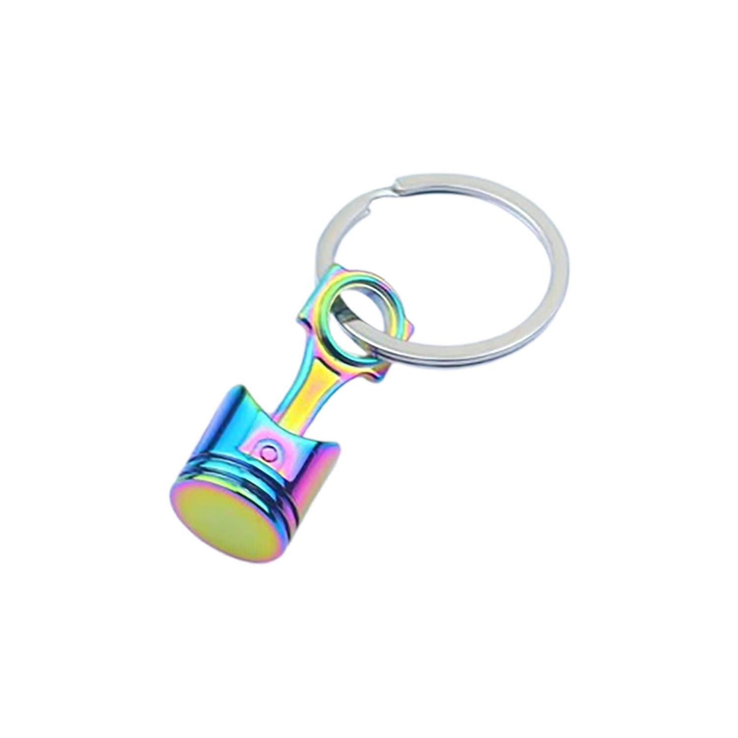 Turbo Engine Piston Design Metal Keychain 4