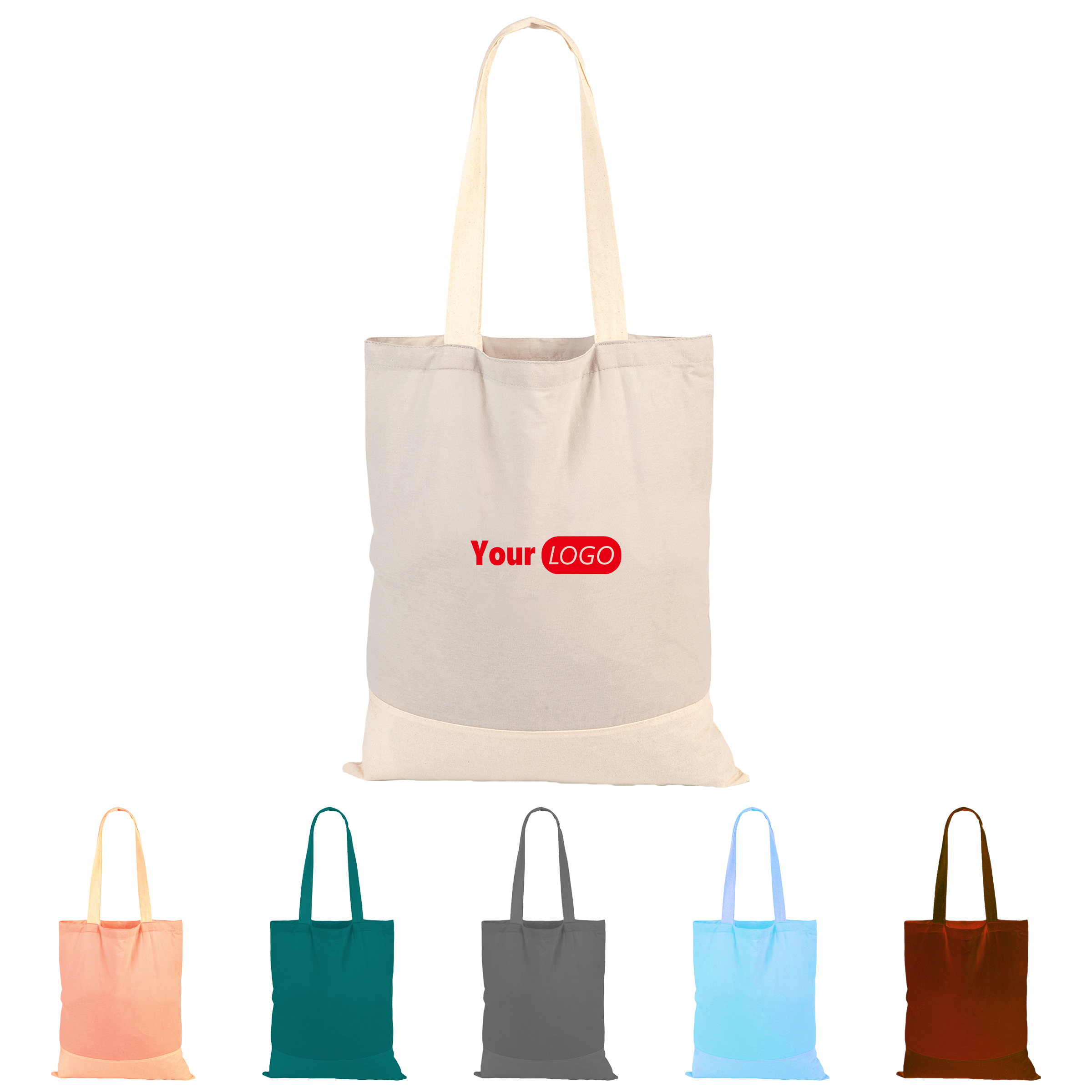 Canvas Minimalist Bag With Custom Logo, custom tote bag with logo imprint 2