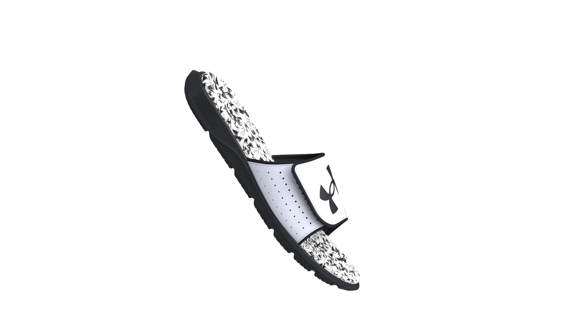 UA Ignite Pro Graphic Footbed Boys' Slides 8