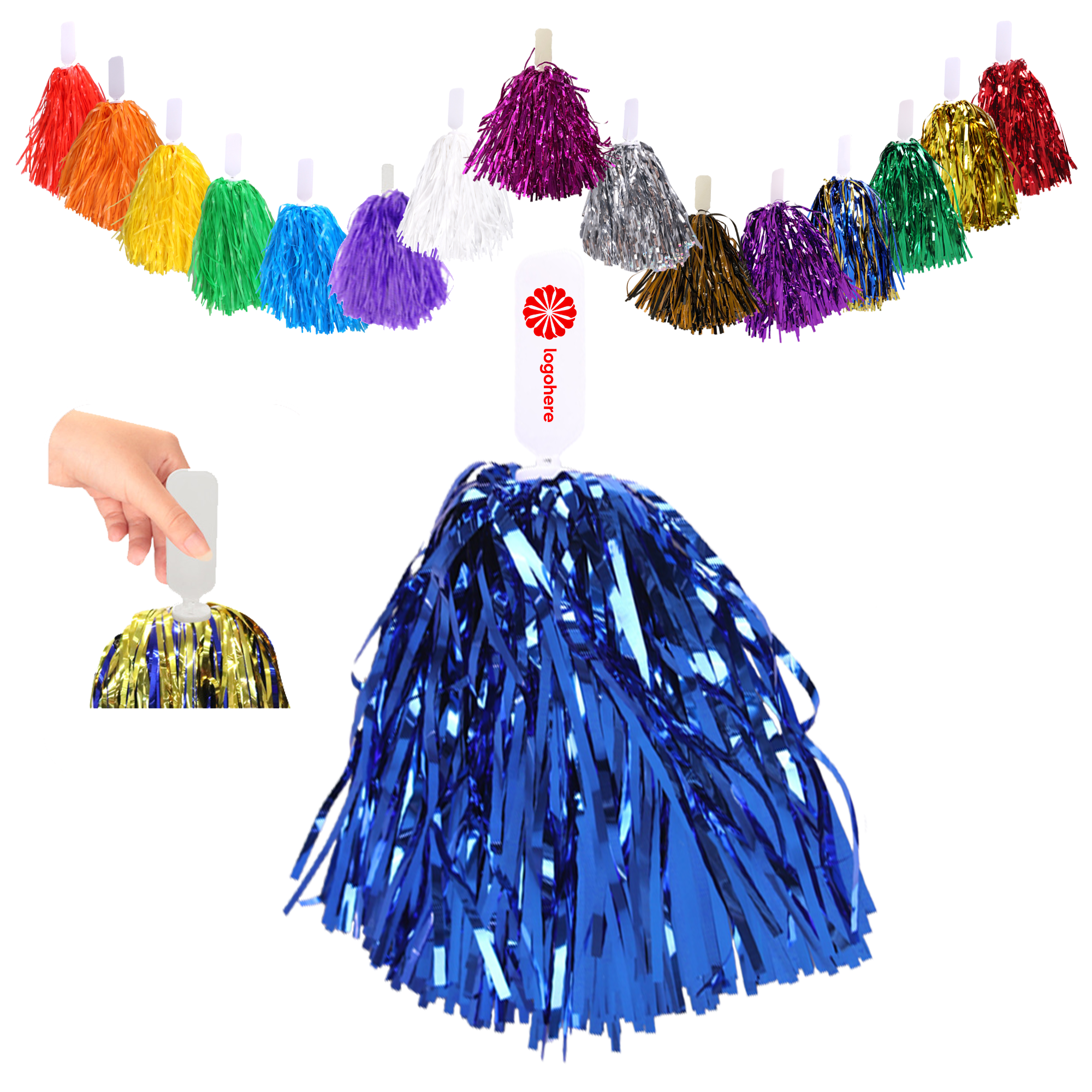 Personalized Spirit Poms 10 Inch 2