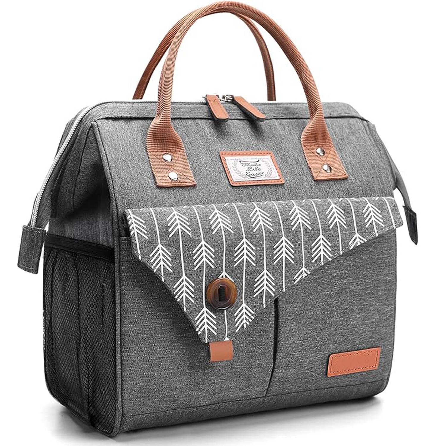 11L Non-Woven Insulated Lunch Cooler Tote Bag w/ Handle 6