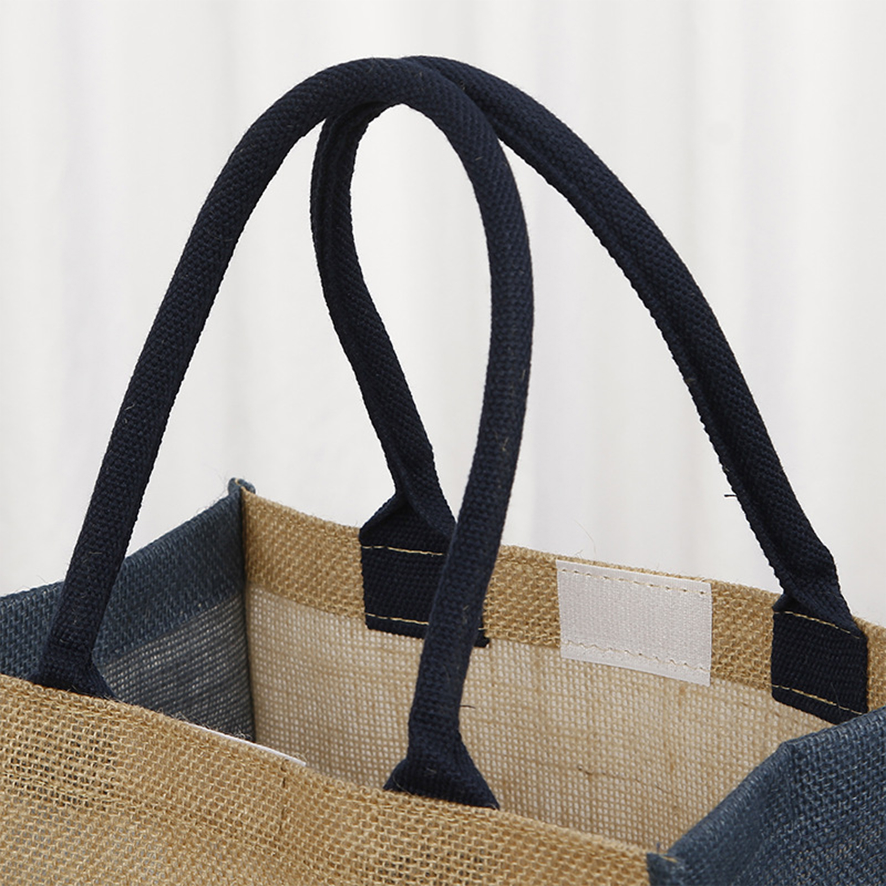 Jute burlap tote bag with, custom tote bag with logo imprint 4