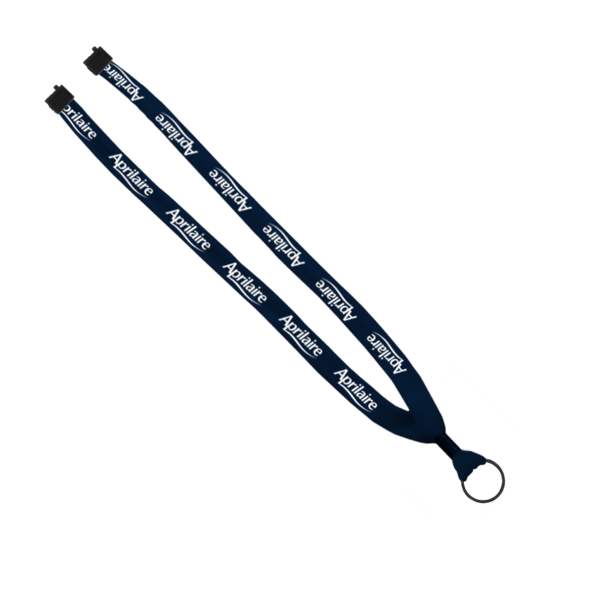 5/8" Polyester Shoelace Lanyard with Metal Crimp & Split-Ring 381