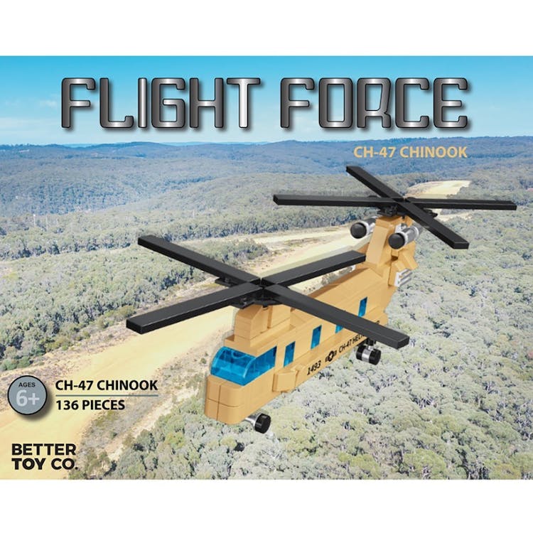 CH-47 Chinook Building Brick Kits - 136 Pieces Plastic