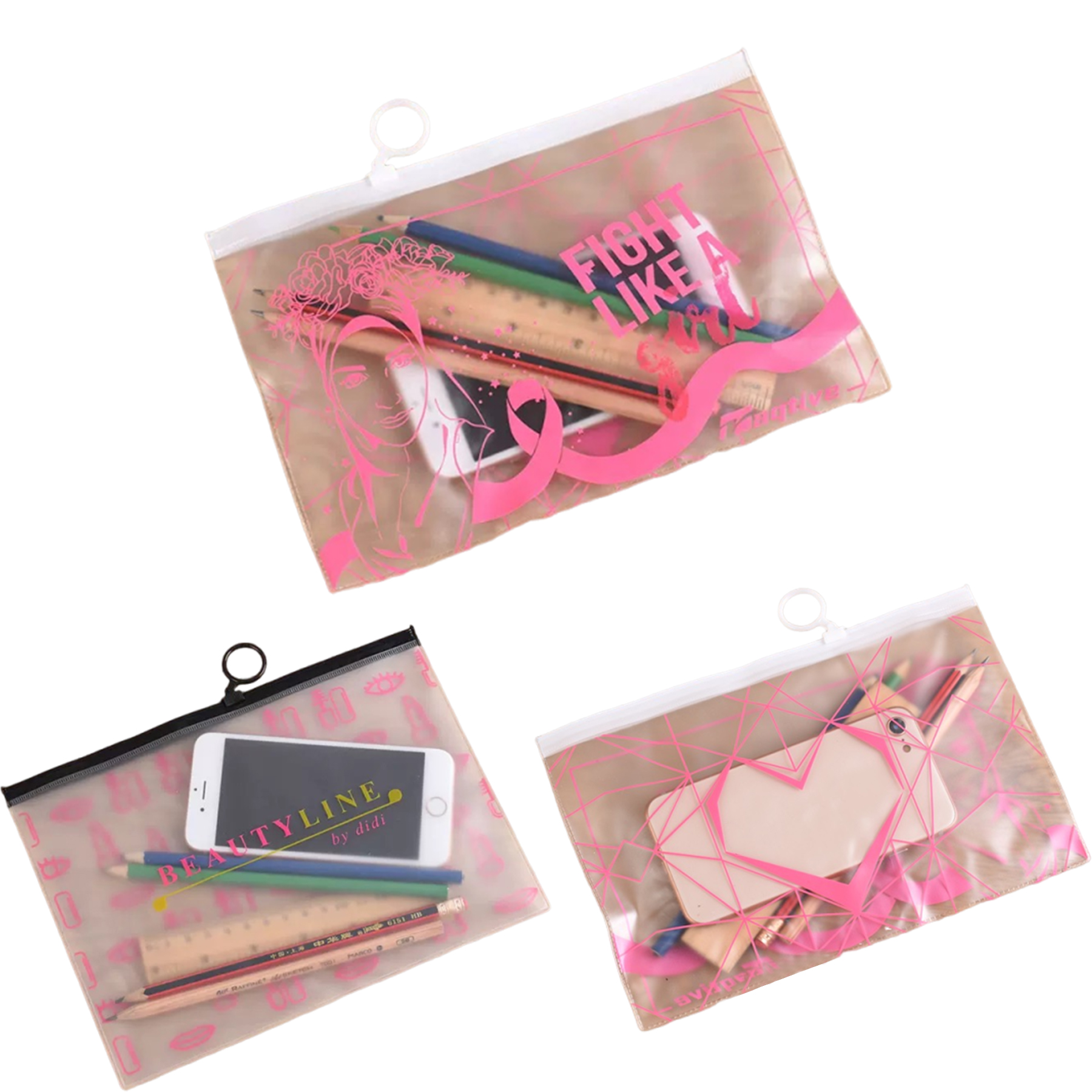 Frosted Zipper Color PVC Bag 2