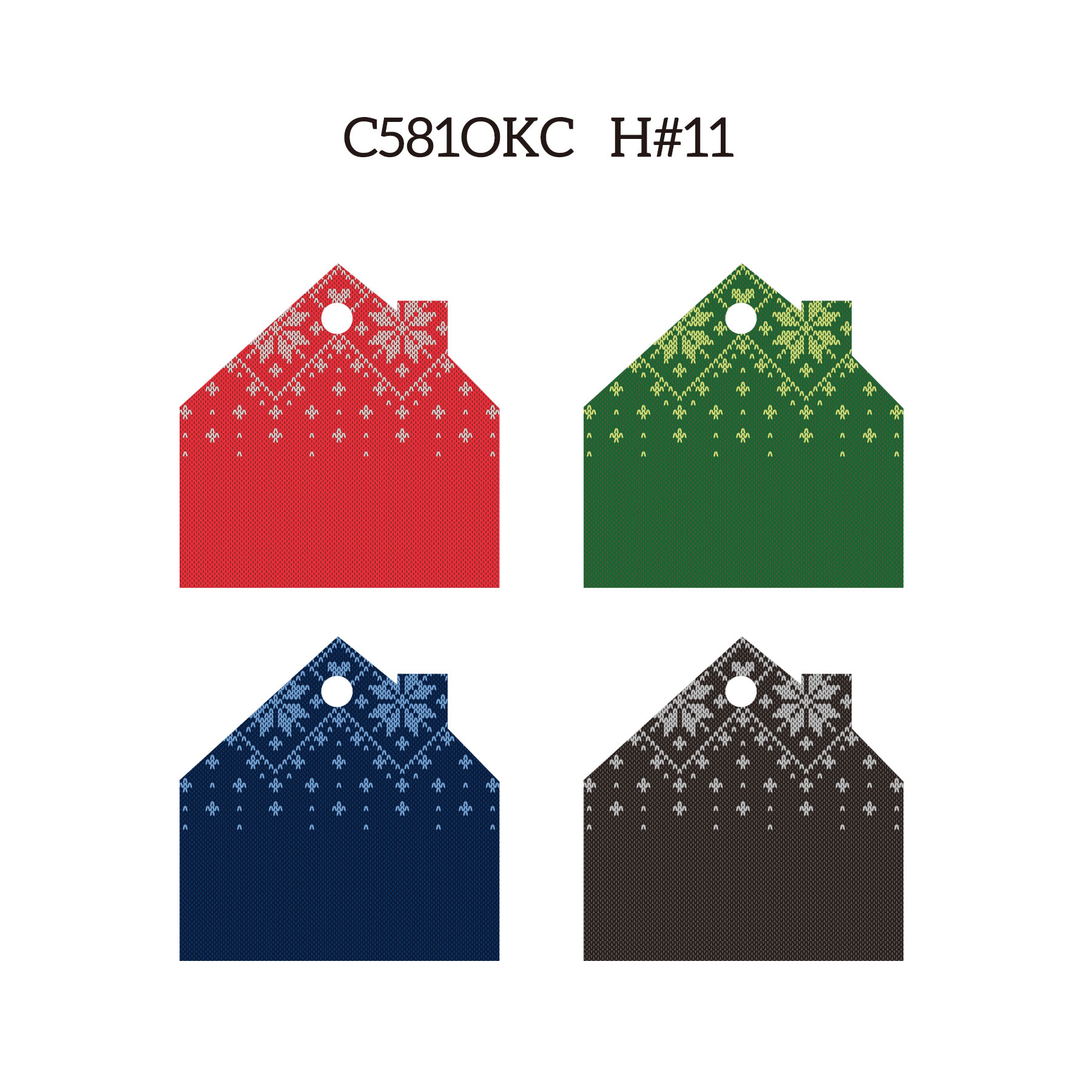 Free Shipping Full Color Christmas Key Chain - House 35