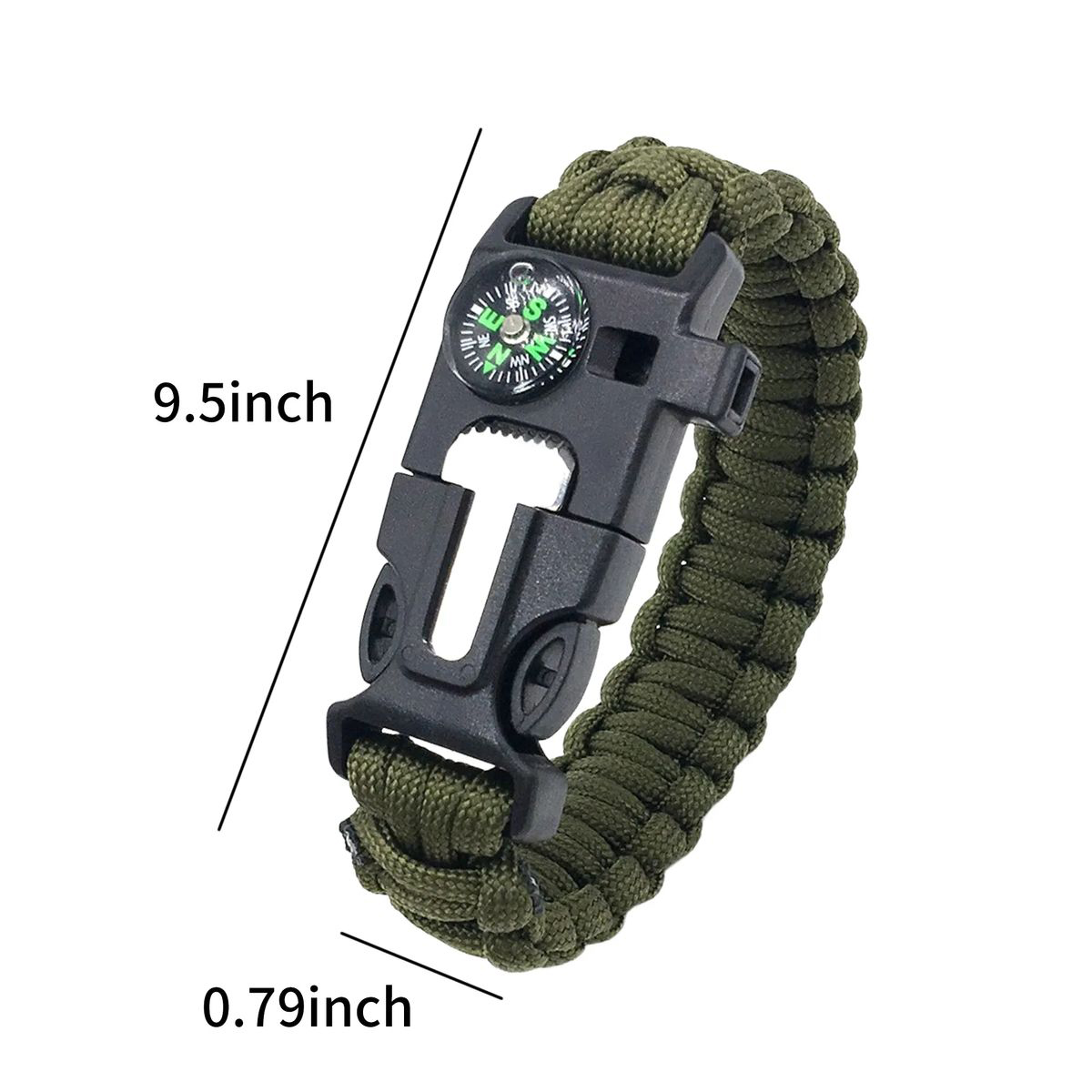 Adjustable Paracord Survival Bracelet for Hiking 4