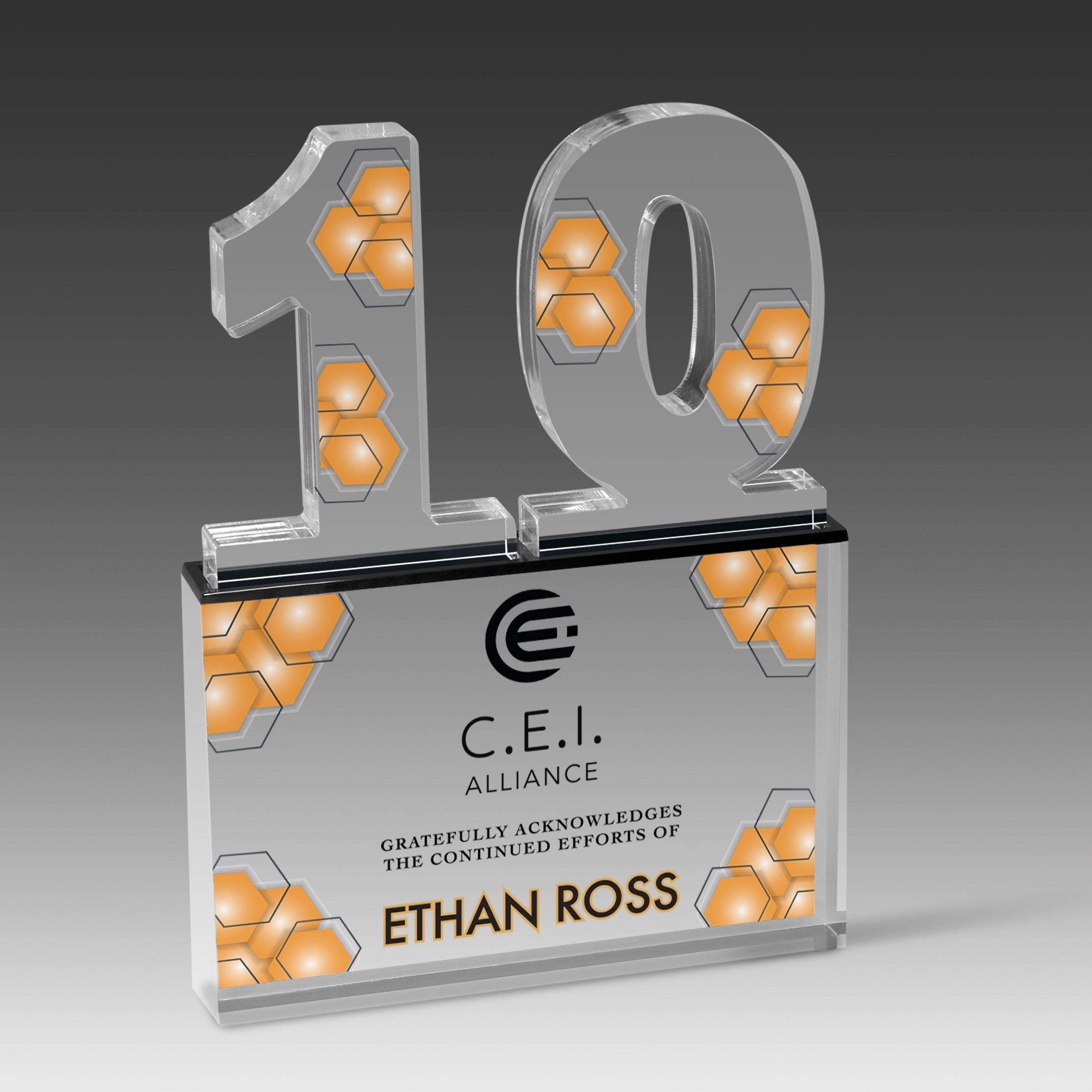 Recognition Number Award 10 (6" x 8" x 1") 2
