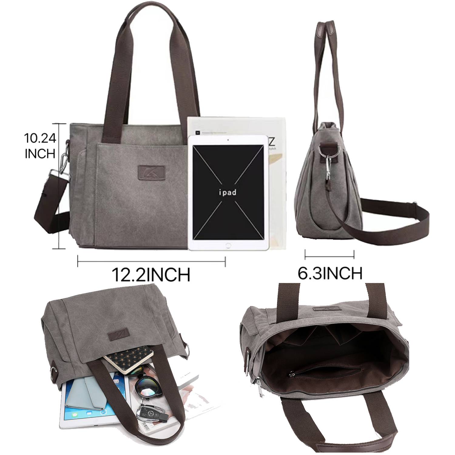 Women canvas cross-body bag Ladies Satchel for Daily Use 4