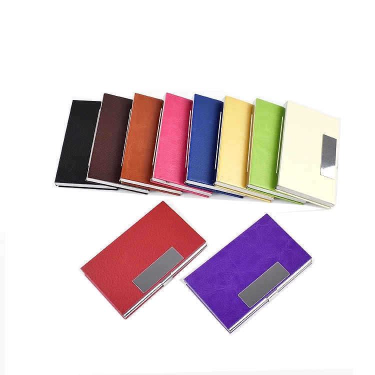 PU Leather & Metal Professional Business Card Case 3