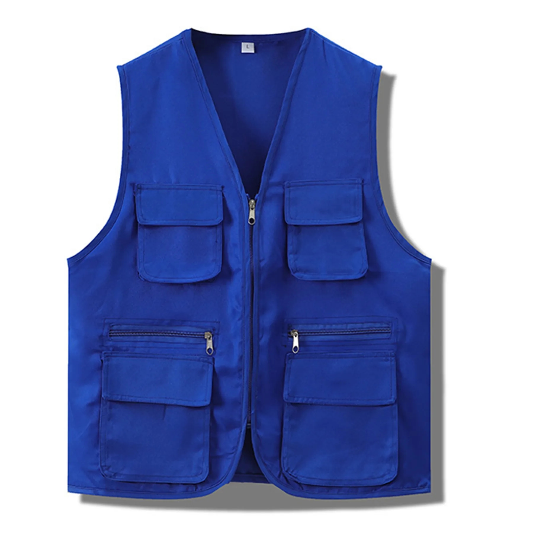 Polyester Multi Pocket Vest Work Clothes 8