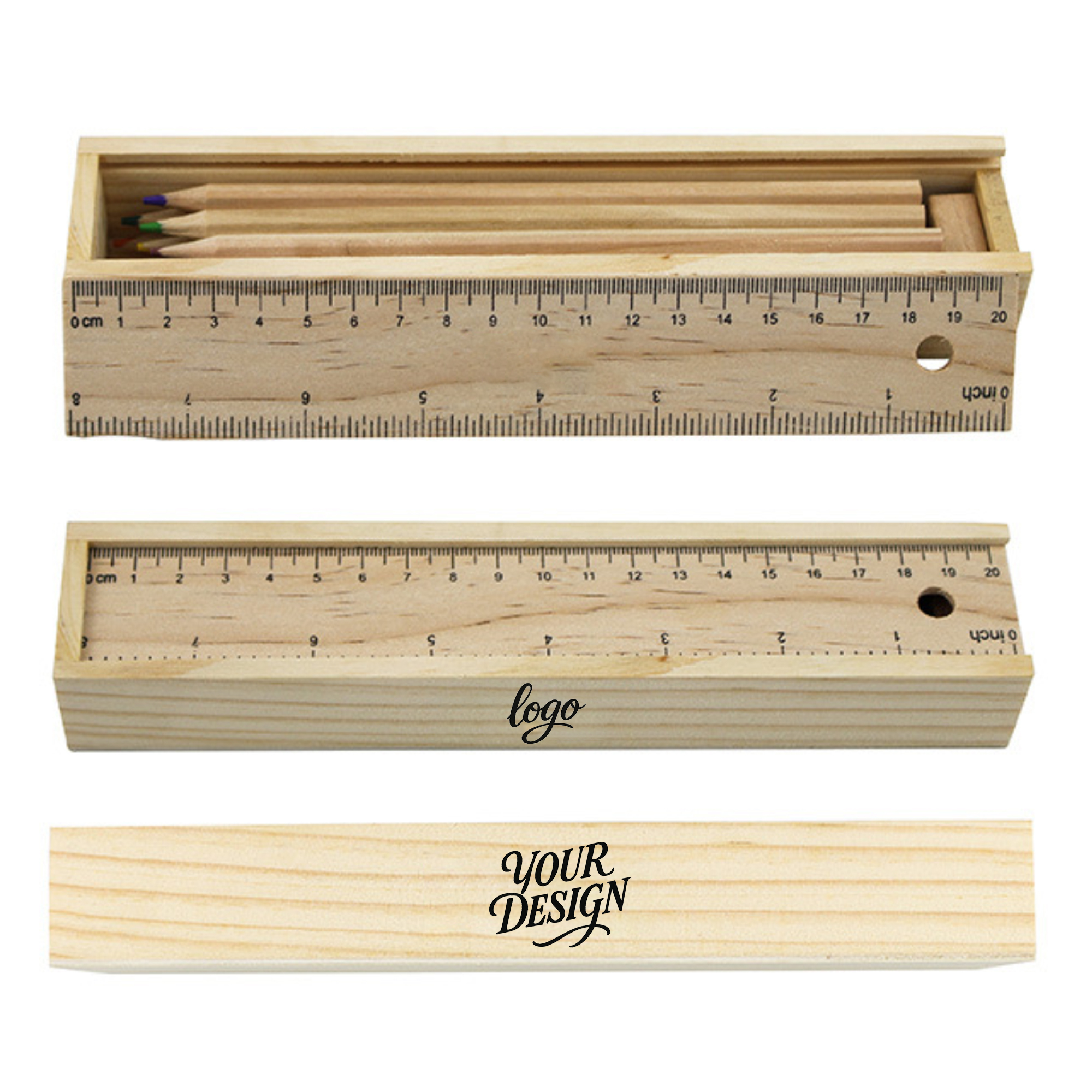 Custom Branded 12-Color Wooden Pencil Set 2