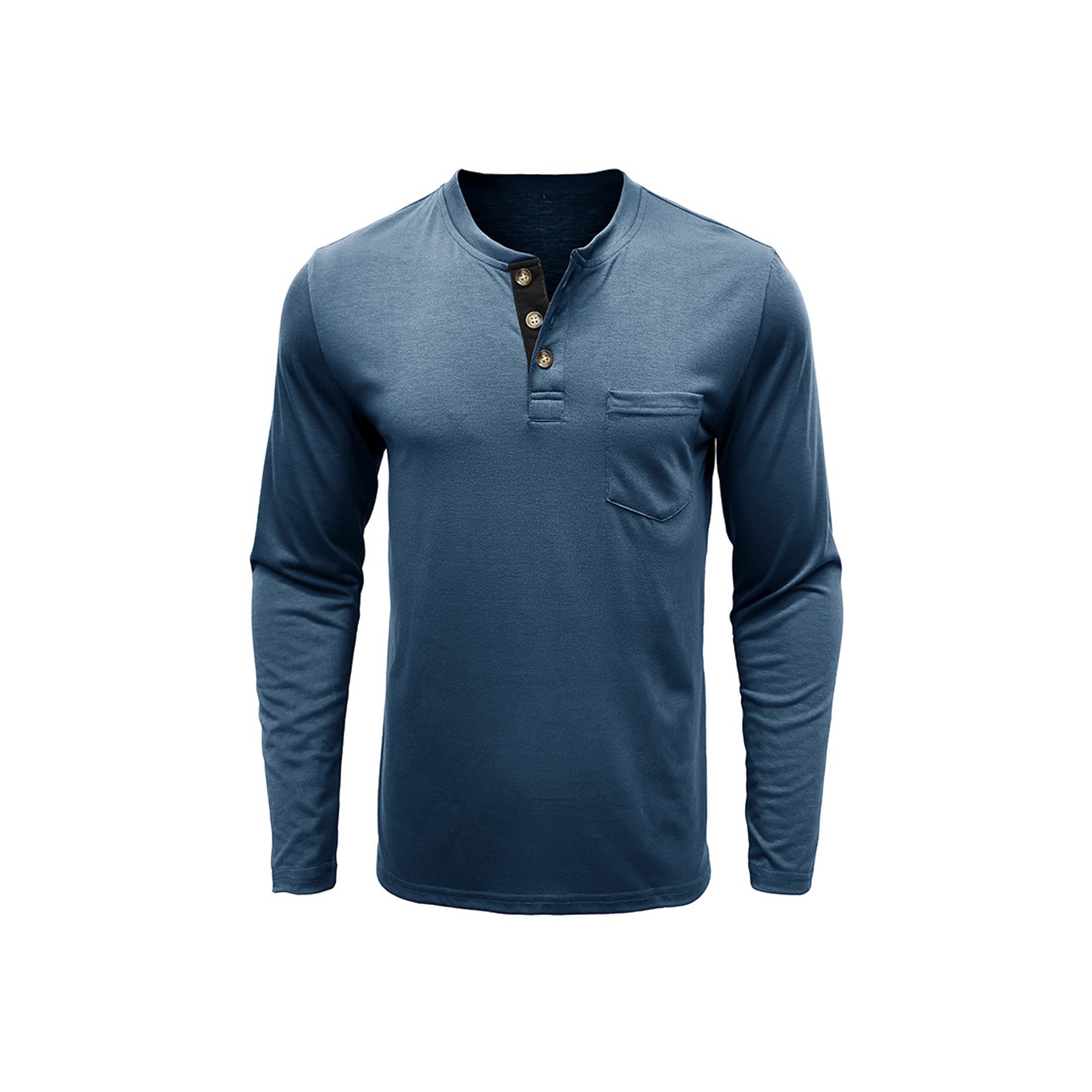 Men 3 Button Long Sleeve Shirt 3