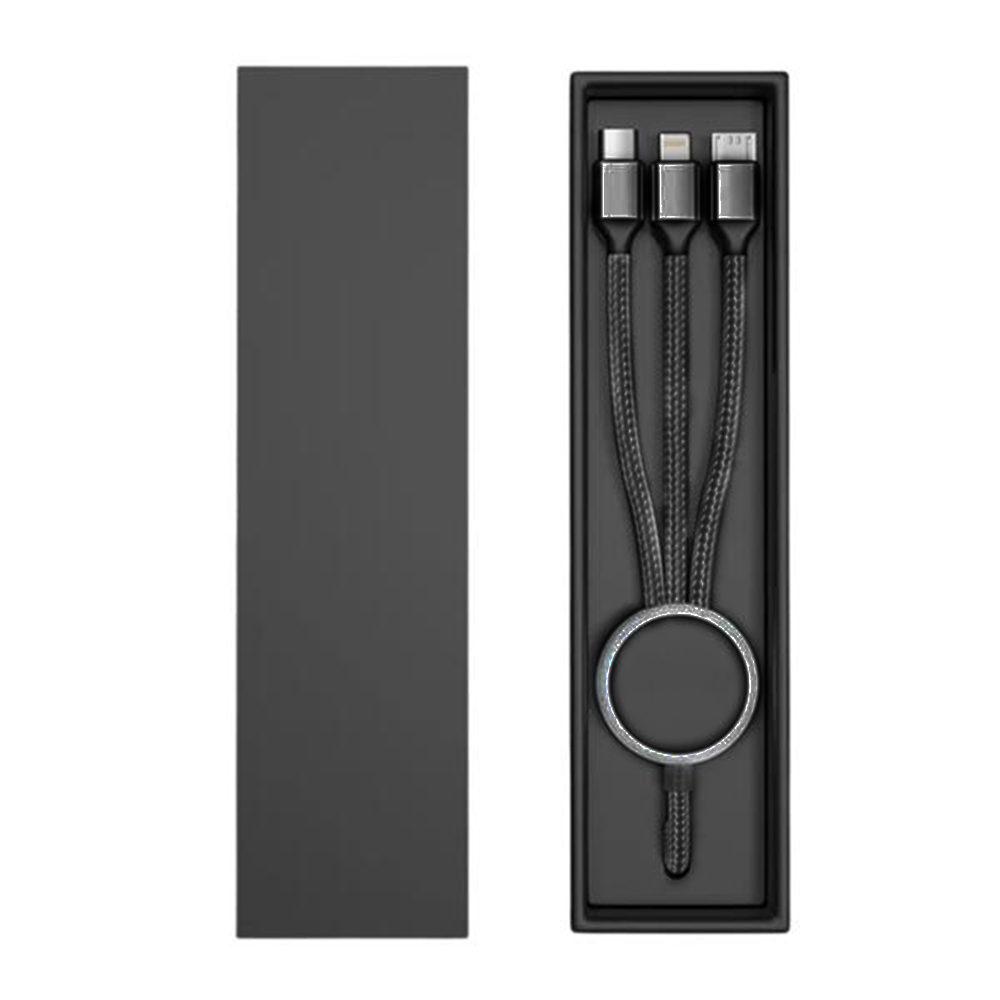ChargeRing 3-in-1 Braided Keyring Cable 1