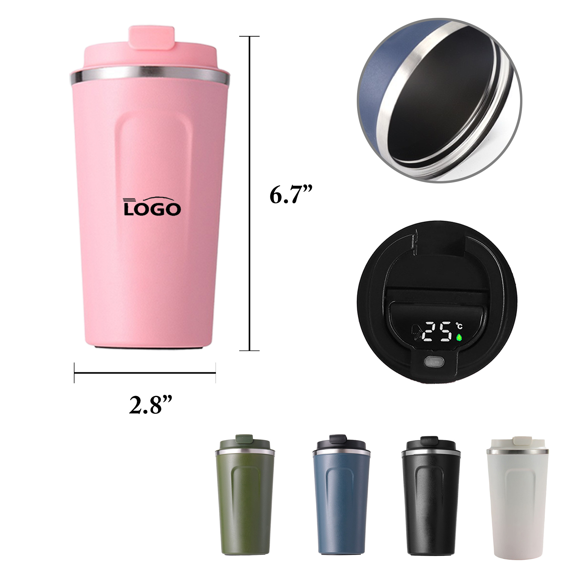 MOQ50 Smart Insulated Stainless Mug 5