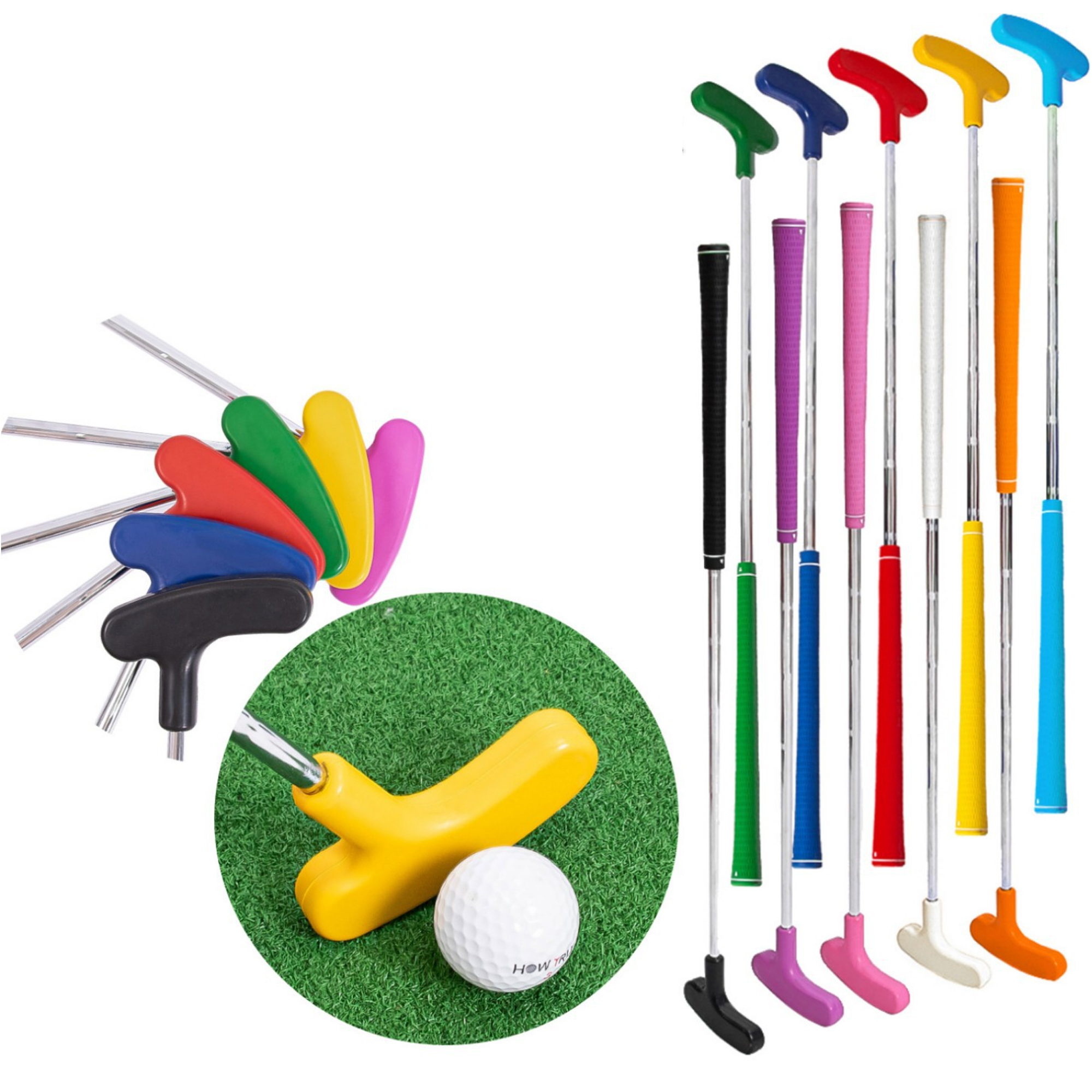 Practice Range Golf Putter Dual-Sided Training Aid 4