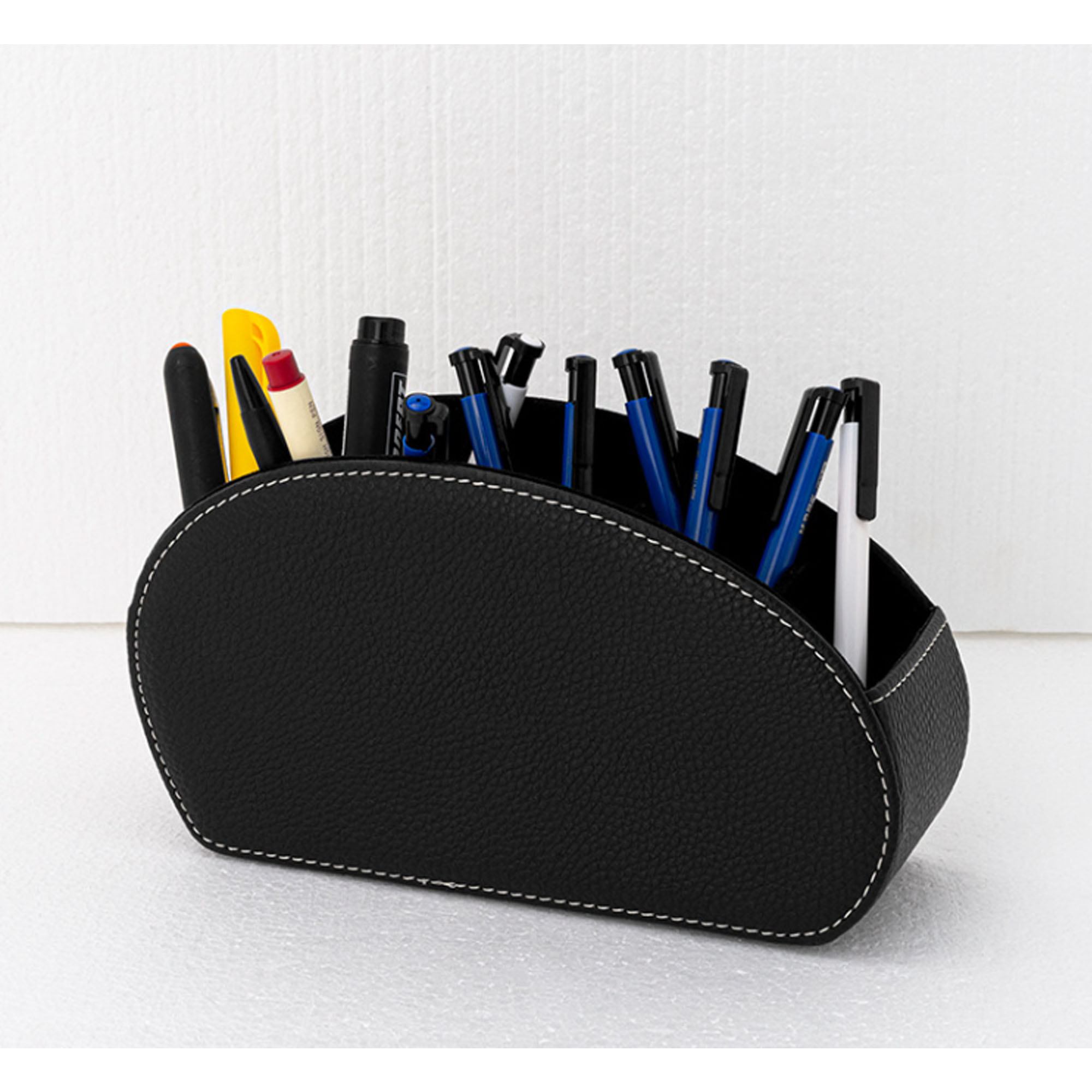 PU Leather Five-grid Remote Control Desktop Storage Box 3