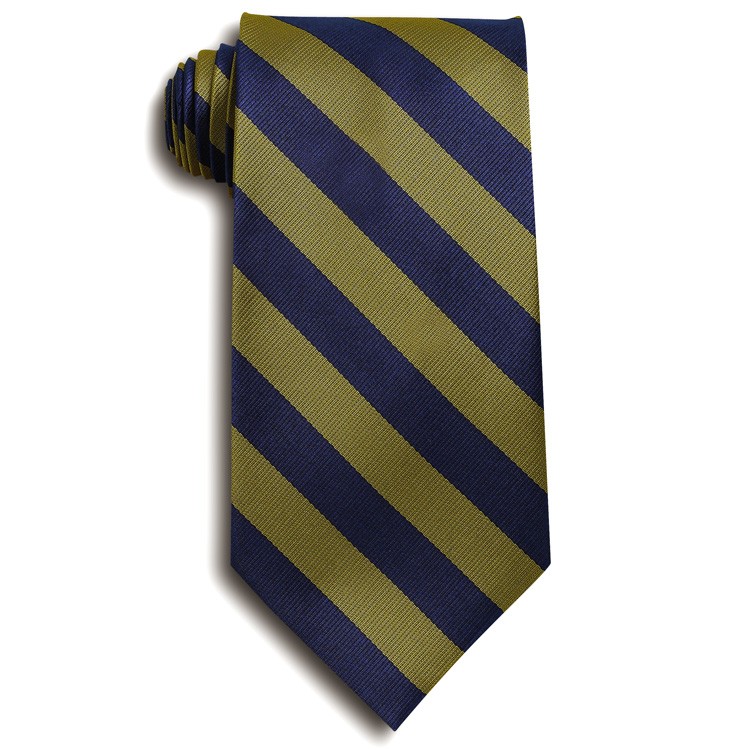 School Stripes Tie - Royal Blue/Gold 2