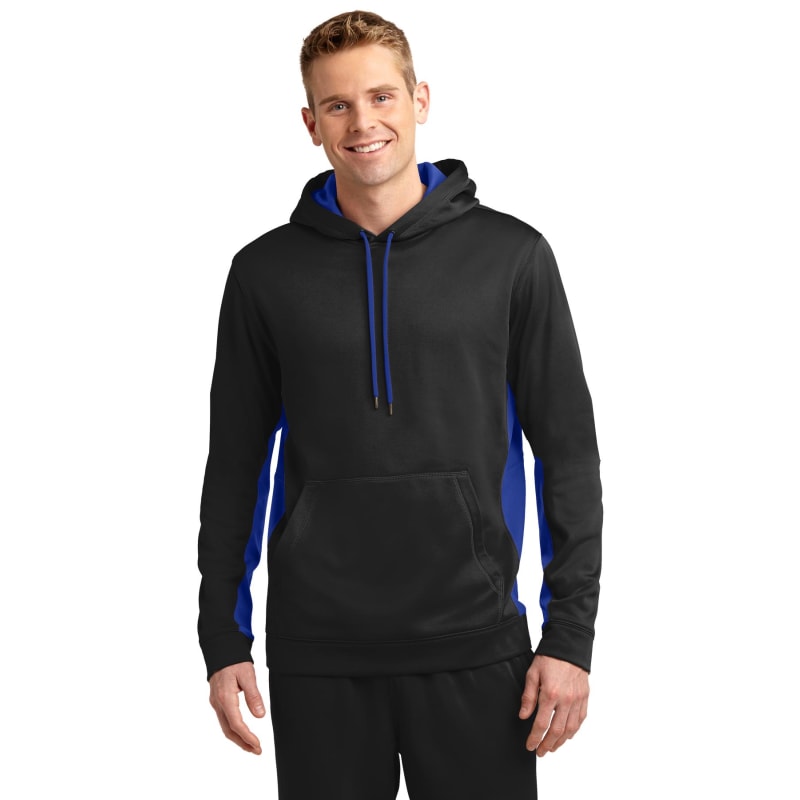 Sport-Tek Sport-Wick Fleece Colorblock Hooded Pullover. 6