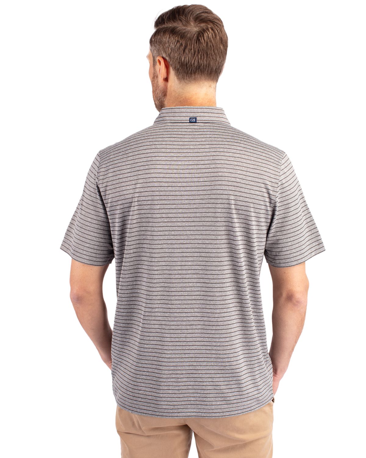 Cutter & Buck Forge Recycled Heather Stripe Four-Way Stretch Mens Big & Tall Polo Big & Tall 5