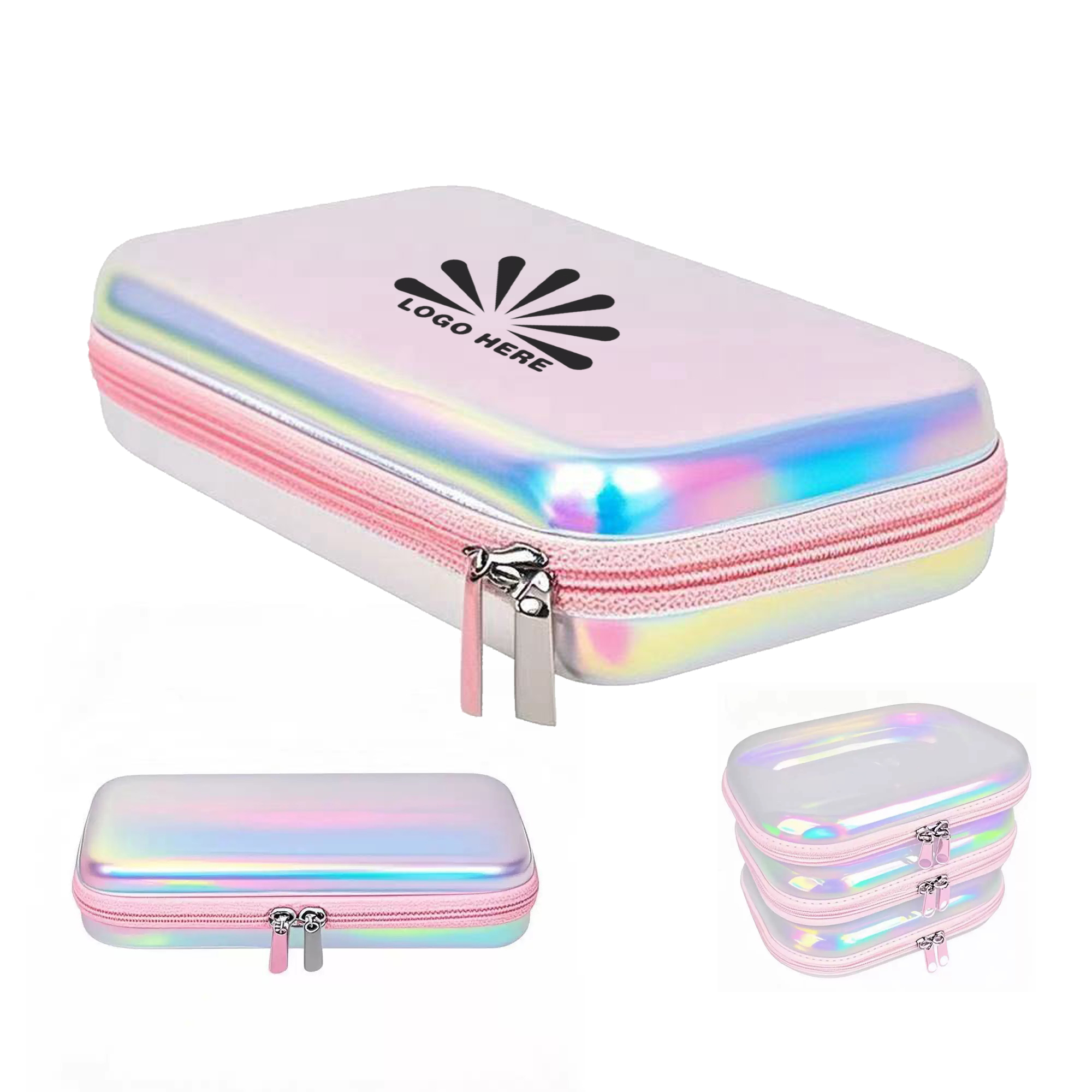 Iridescent Transparent Cosmetic Bag Desk Pen Storage 7