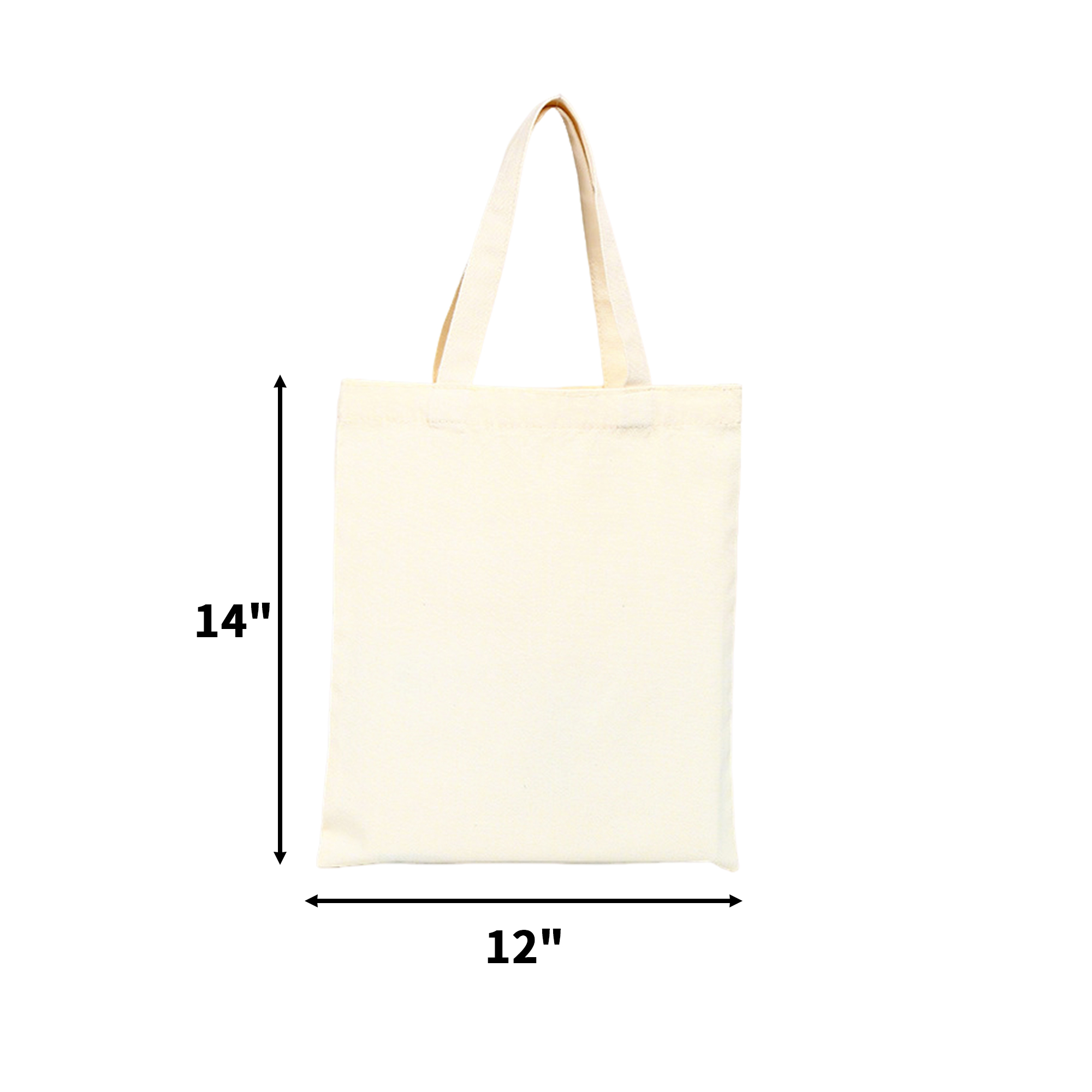 Cotton Canvas Tote 12 x 14" Reusable, custom tote bag with logo imprint 4