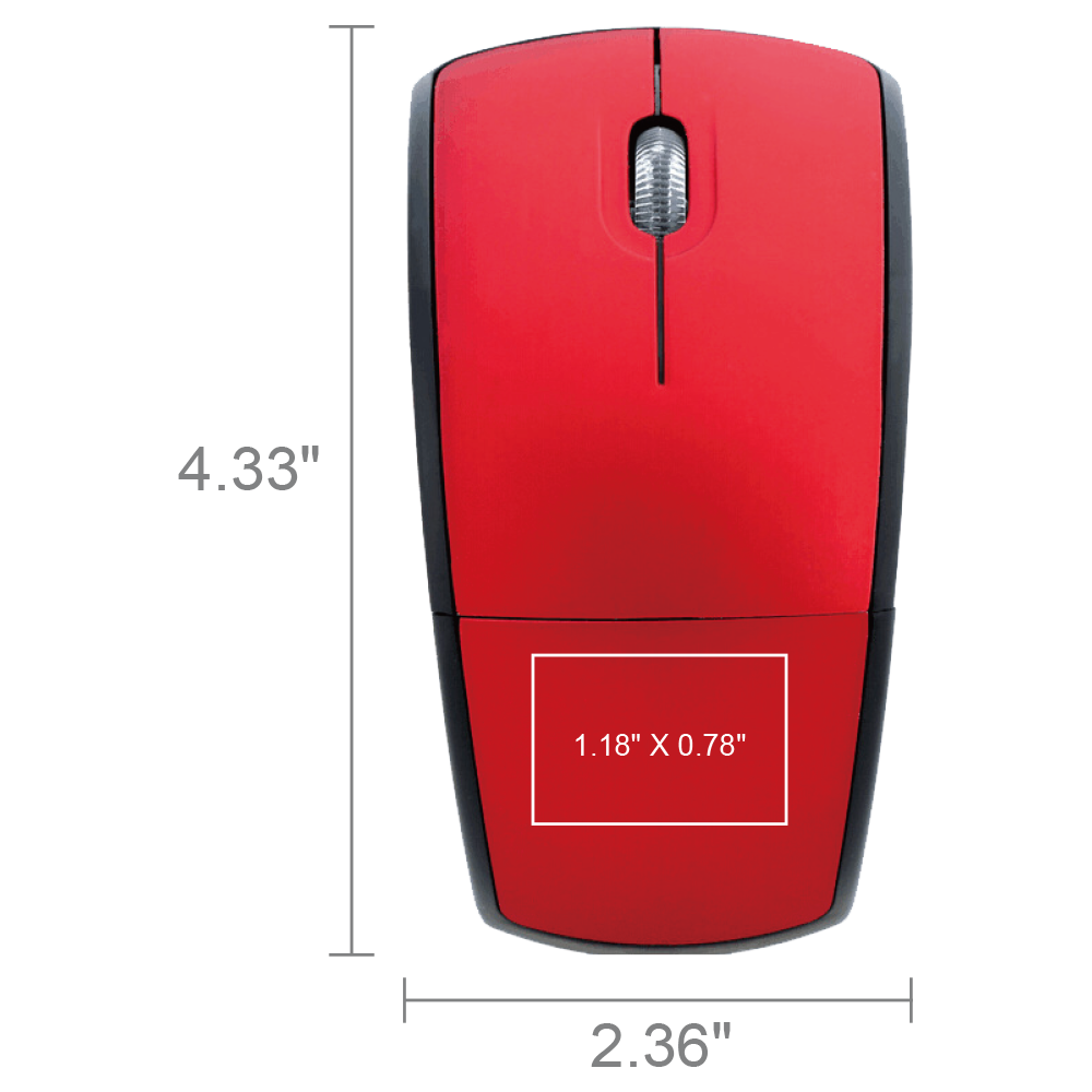 Allen Glossy Wireless Folding Mouse 12