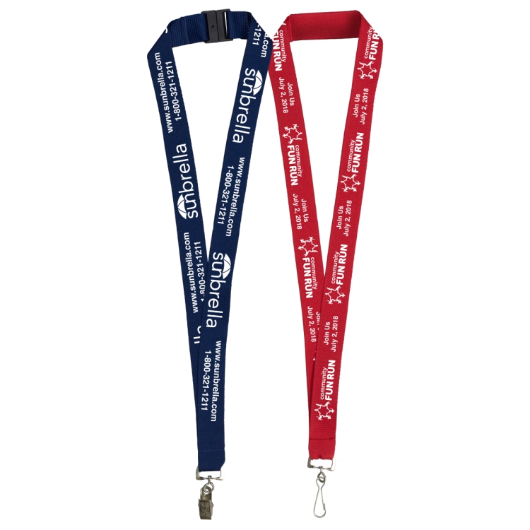 "AUBURN" 1" Overseas Silkscreen Lanyard 1
