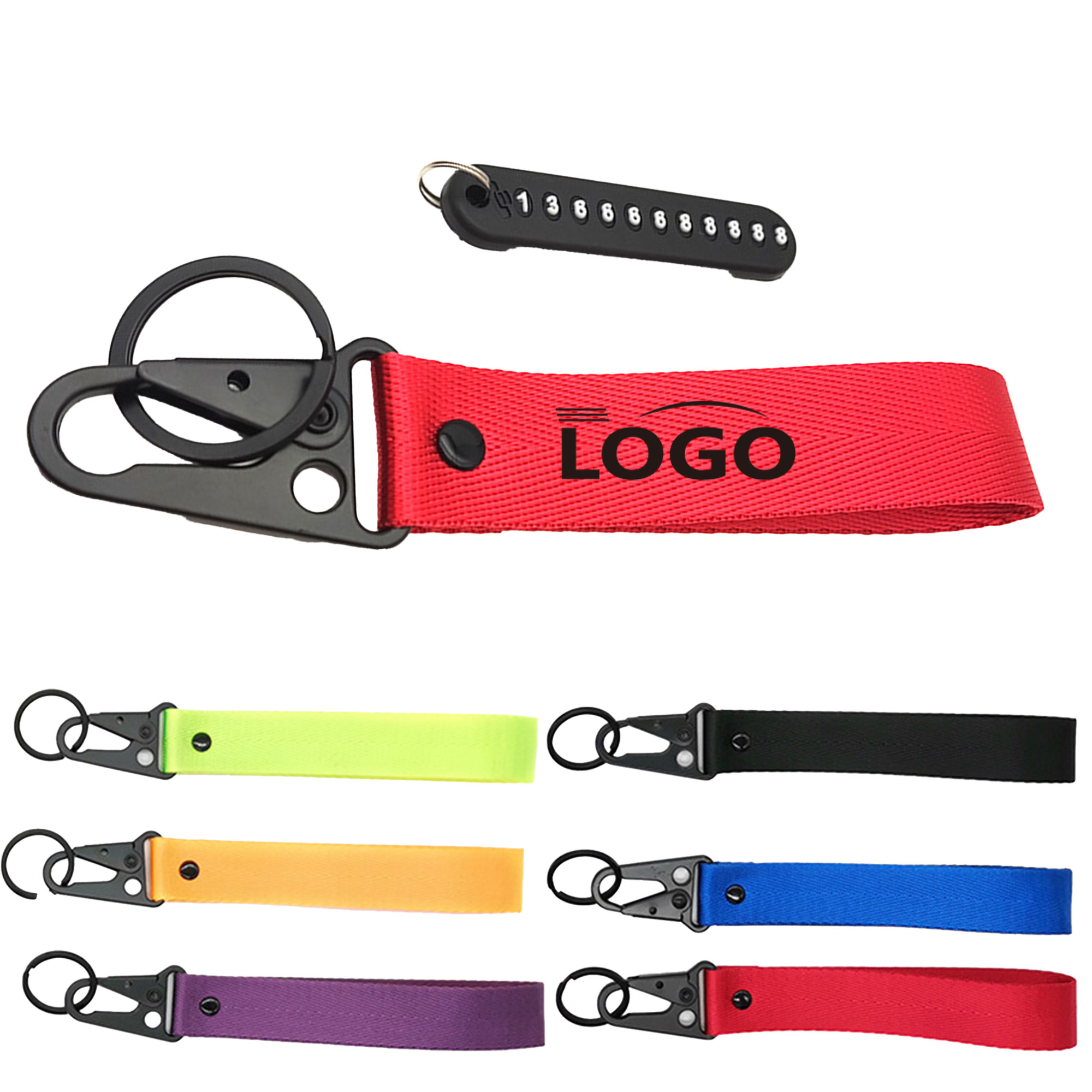 Numbered Carabiner Keychain Wrist Strap 2
