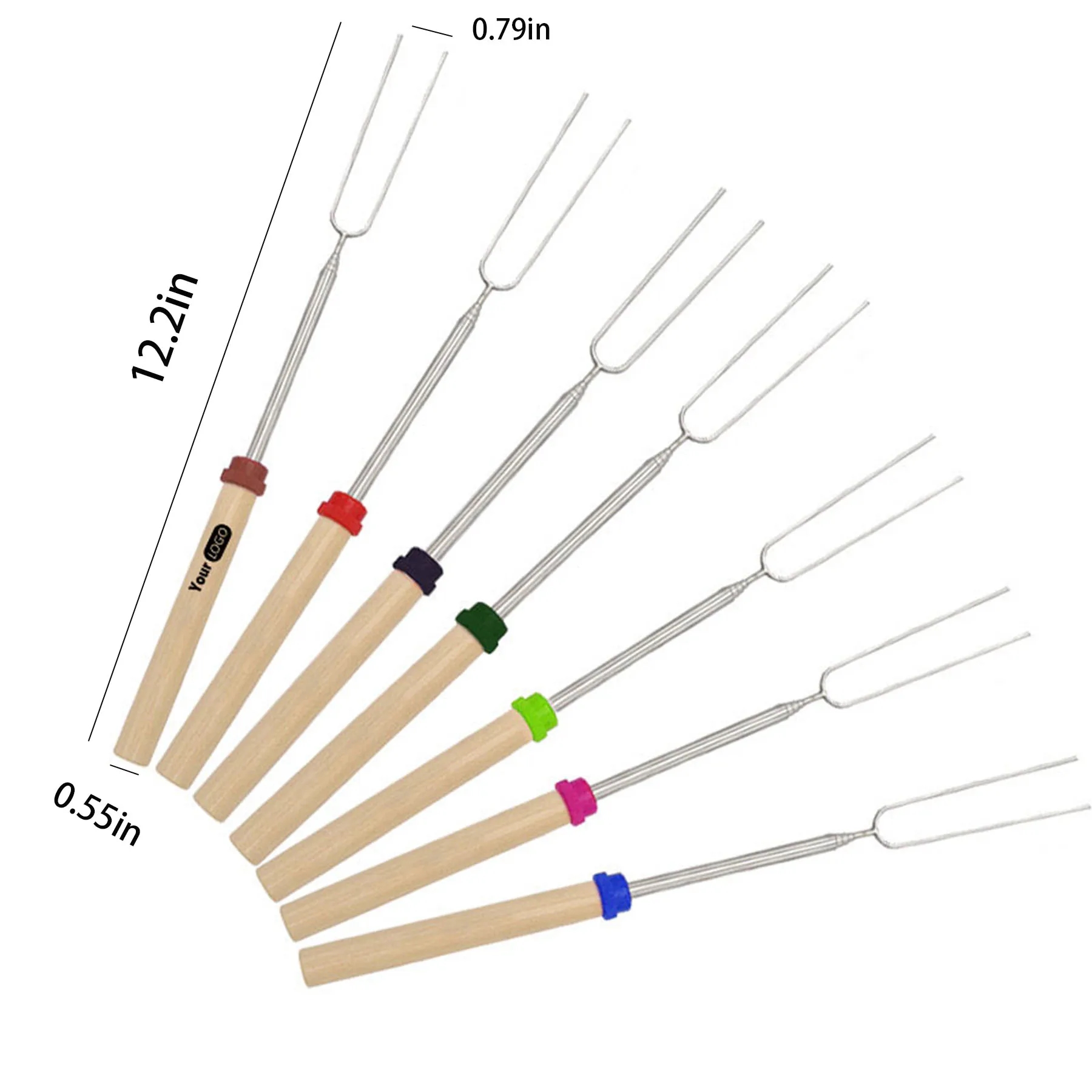 Stainless Steel Telescopic Barbecue Fork 3