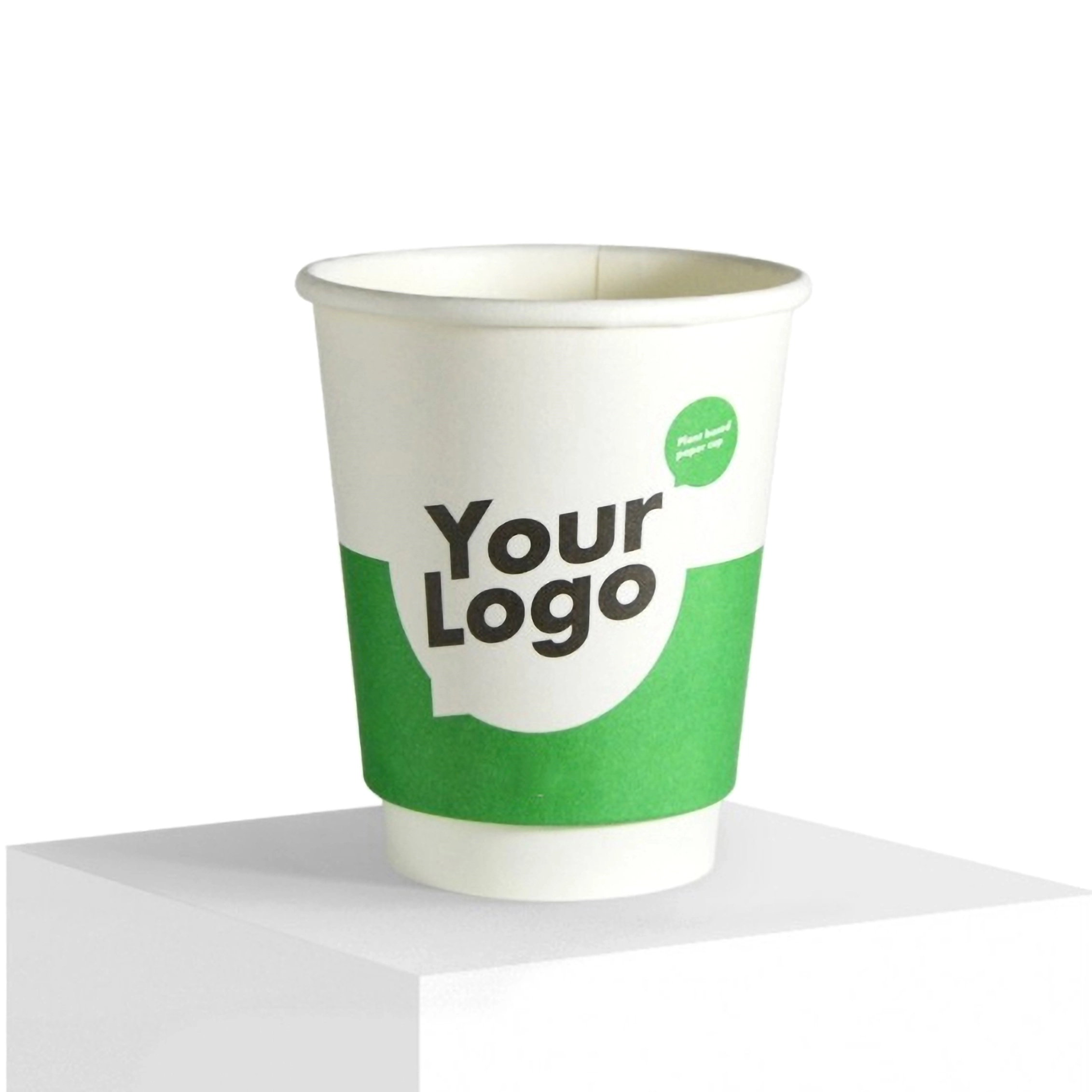 12 Oz Disposable Double-wall Paper Coffee Cup With Lids 2