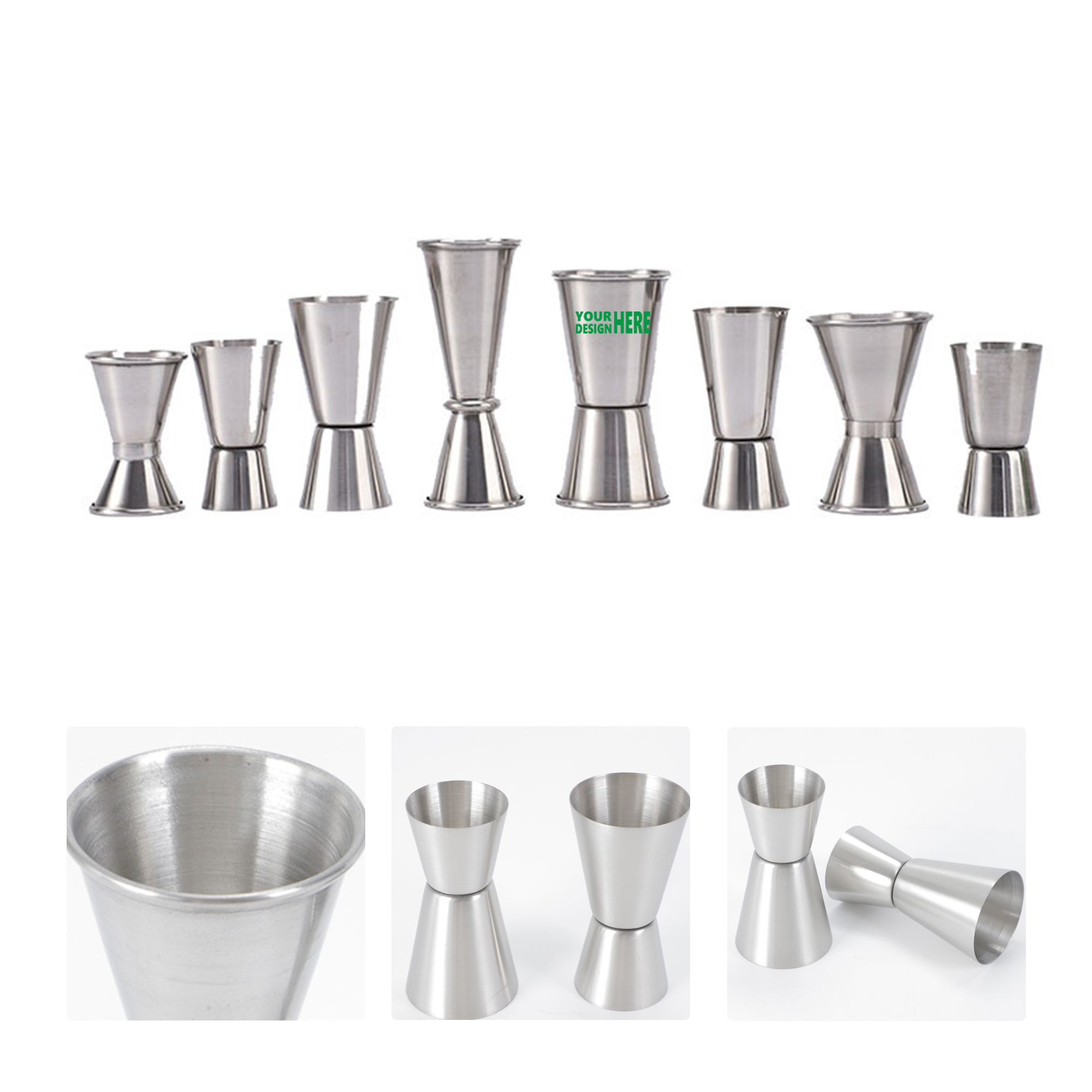 MOQ 50 Stainless Steel Double Jigger Measuring Cup 2
