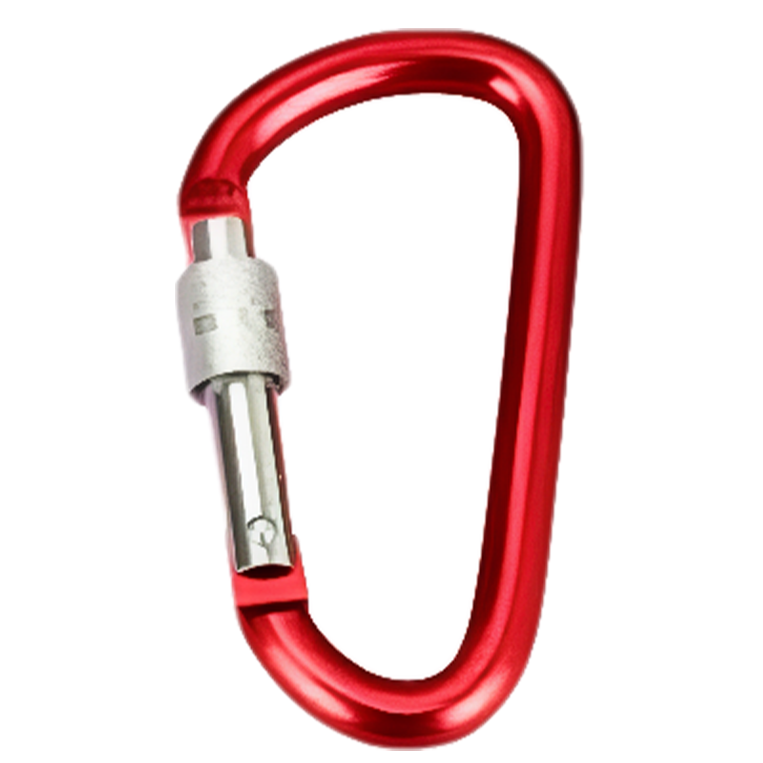 Aluminum D Shape Carabiner w/ Screw Lock 12